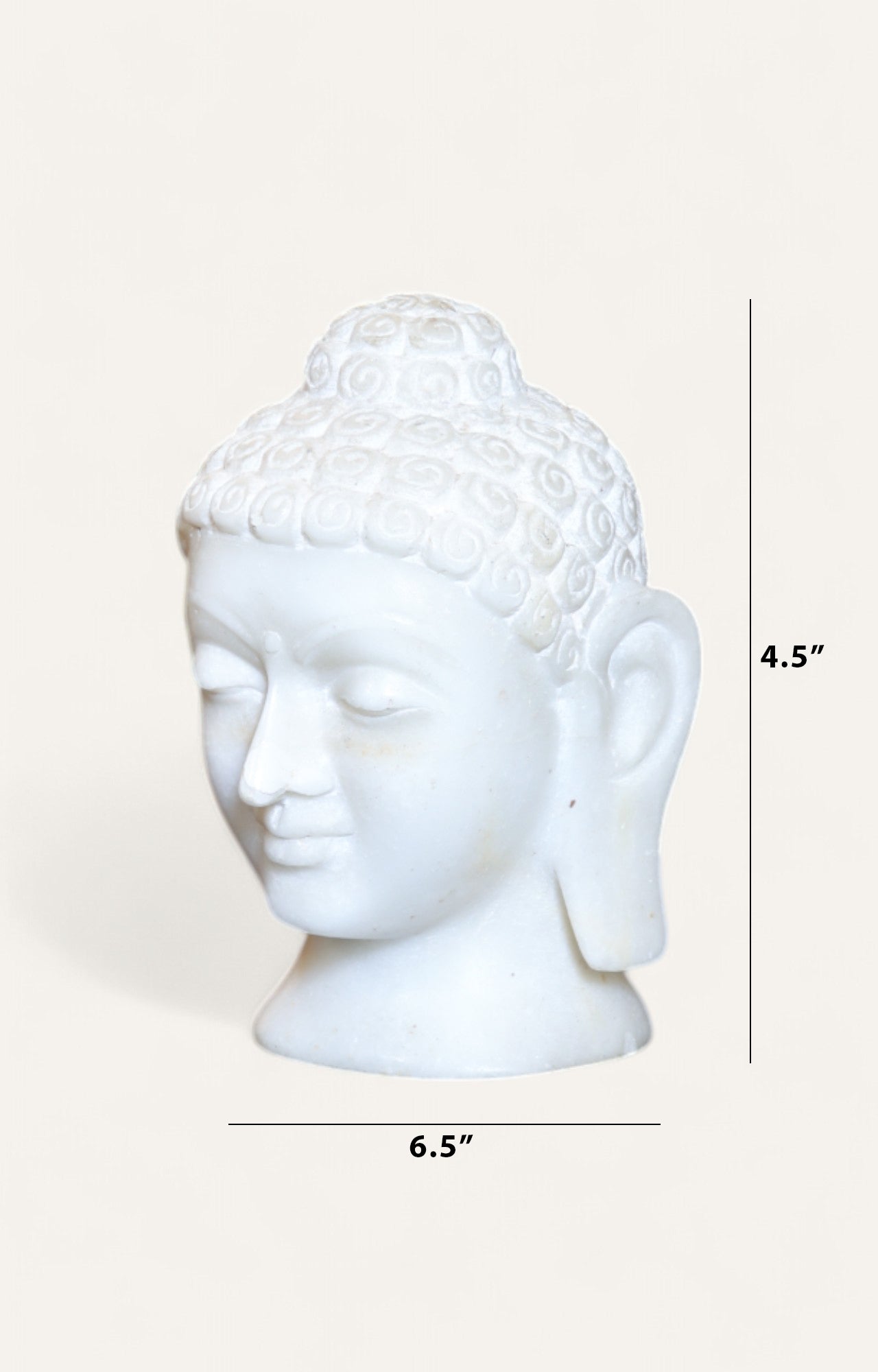 Marble Buddha head statue