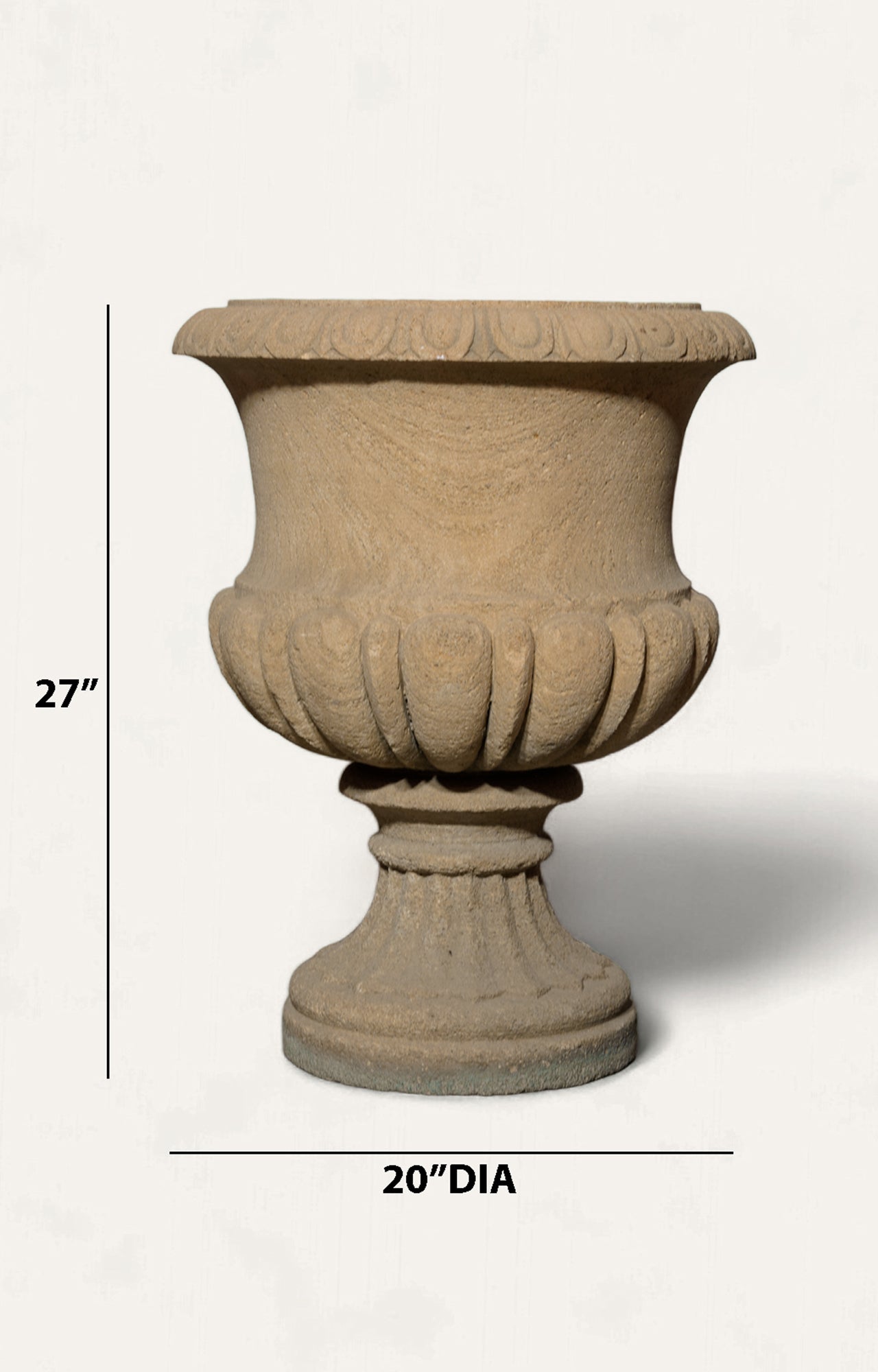 Sandstone Urn Planter for indoor outdoor