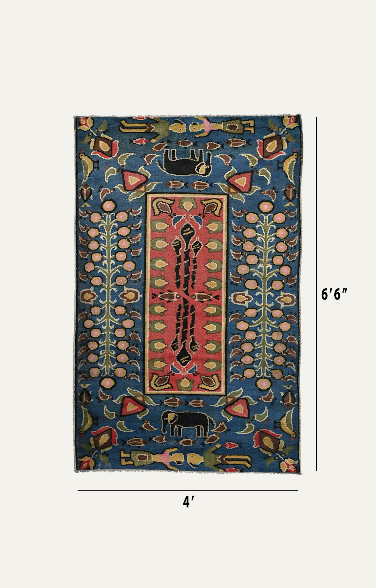 4 x 6 Ft Banjara Art Tribal Wool Carpet