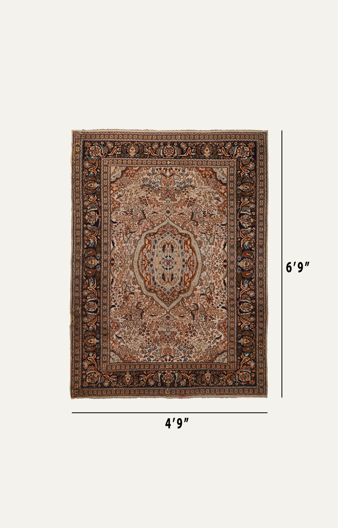 5 x 7 Ft Handknotted rare intricate  design carpet