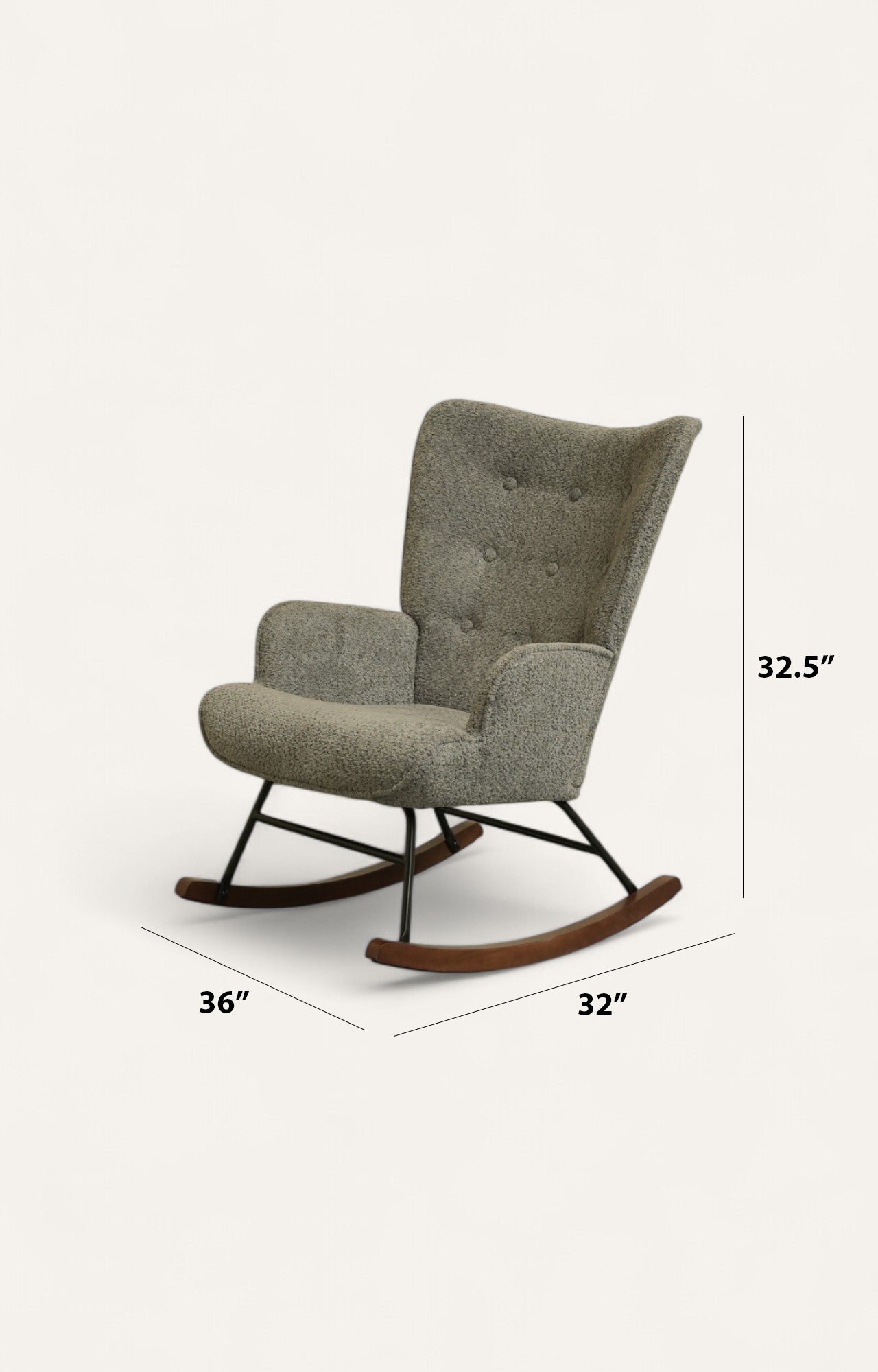 Solacing Boucle Rocking Chair