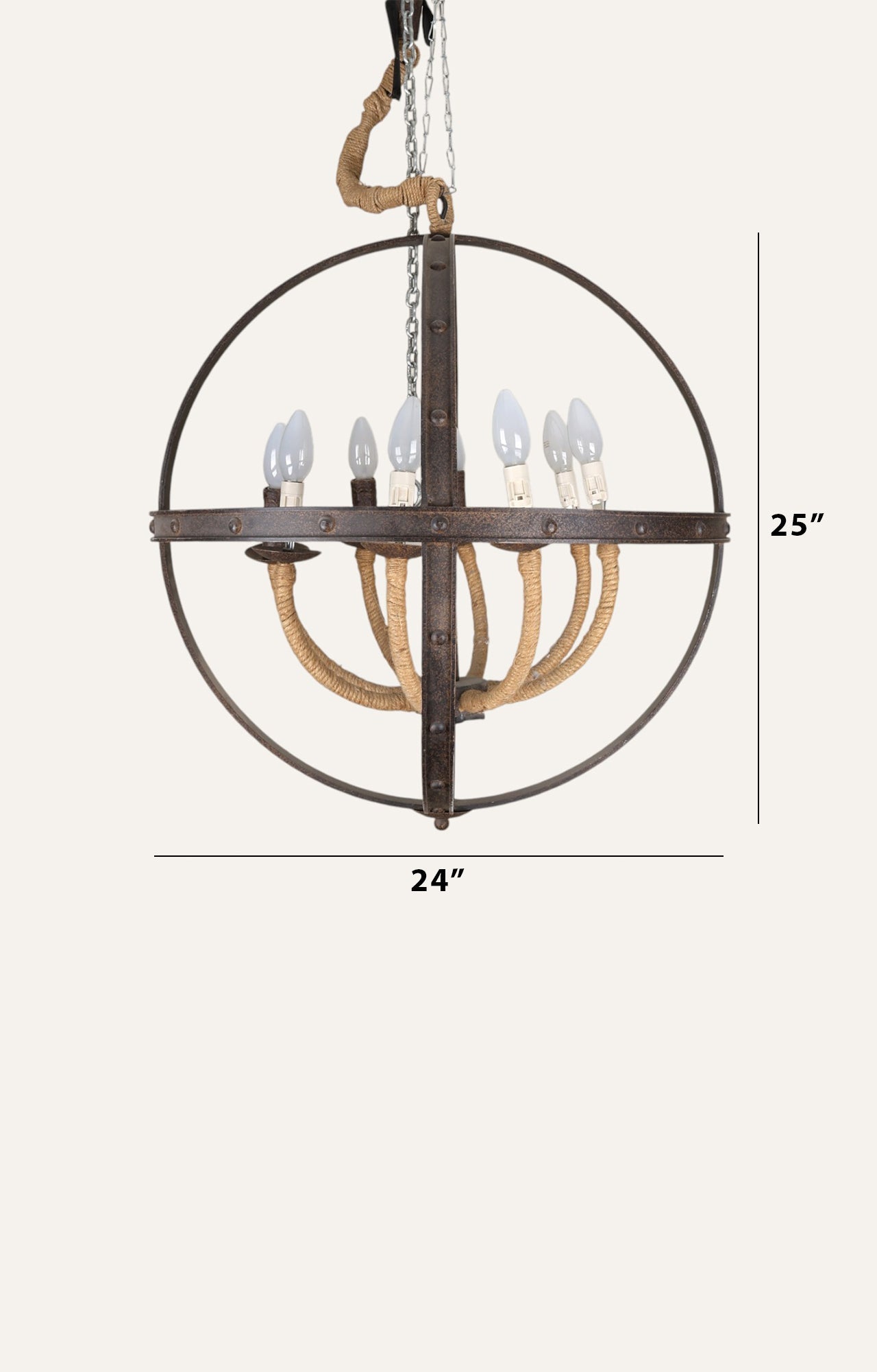 Globe Serre Vintage Chandelier