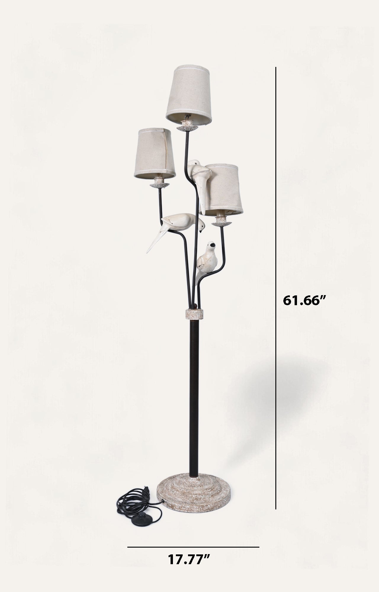 Bird trio floor lamp