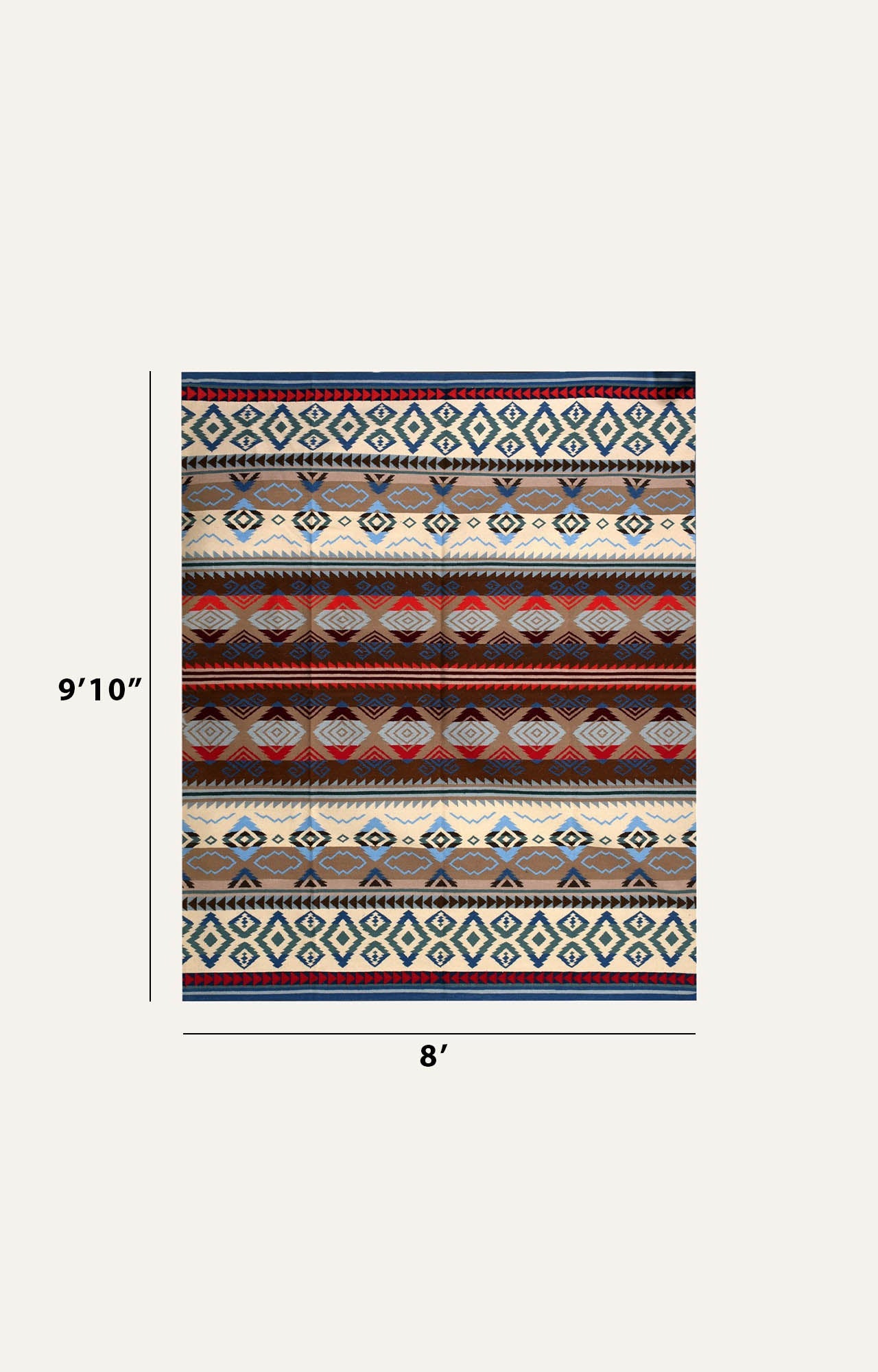 Colorful Handwoven Woolen Rug