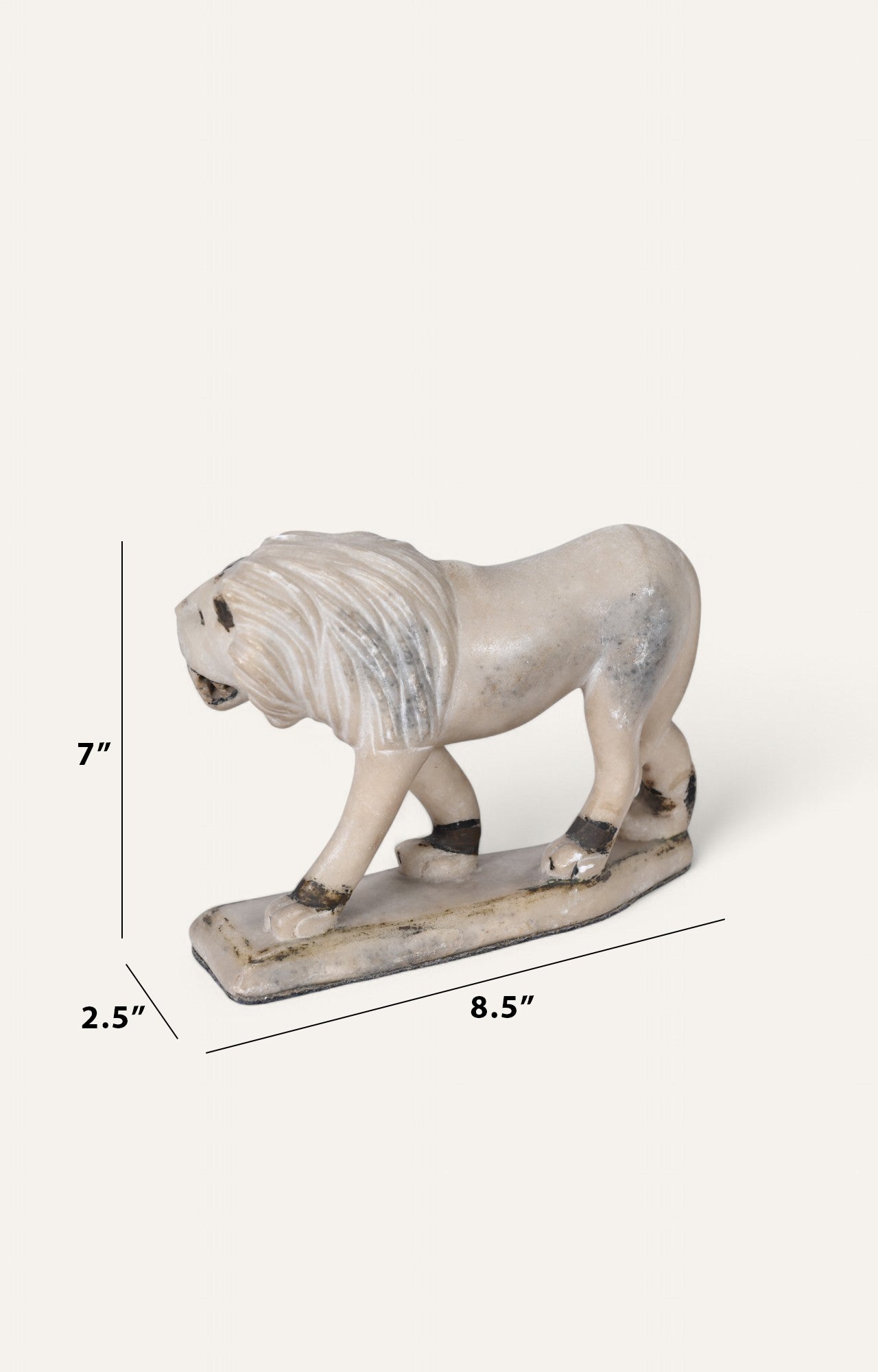 White Marble Lion Statue