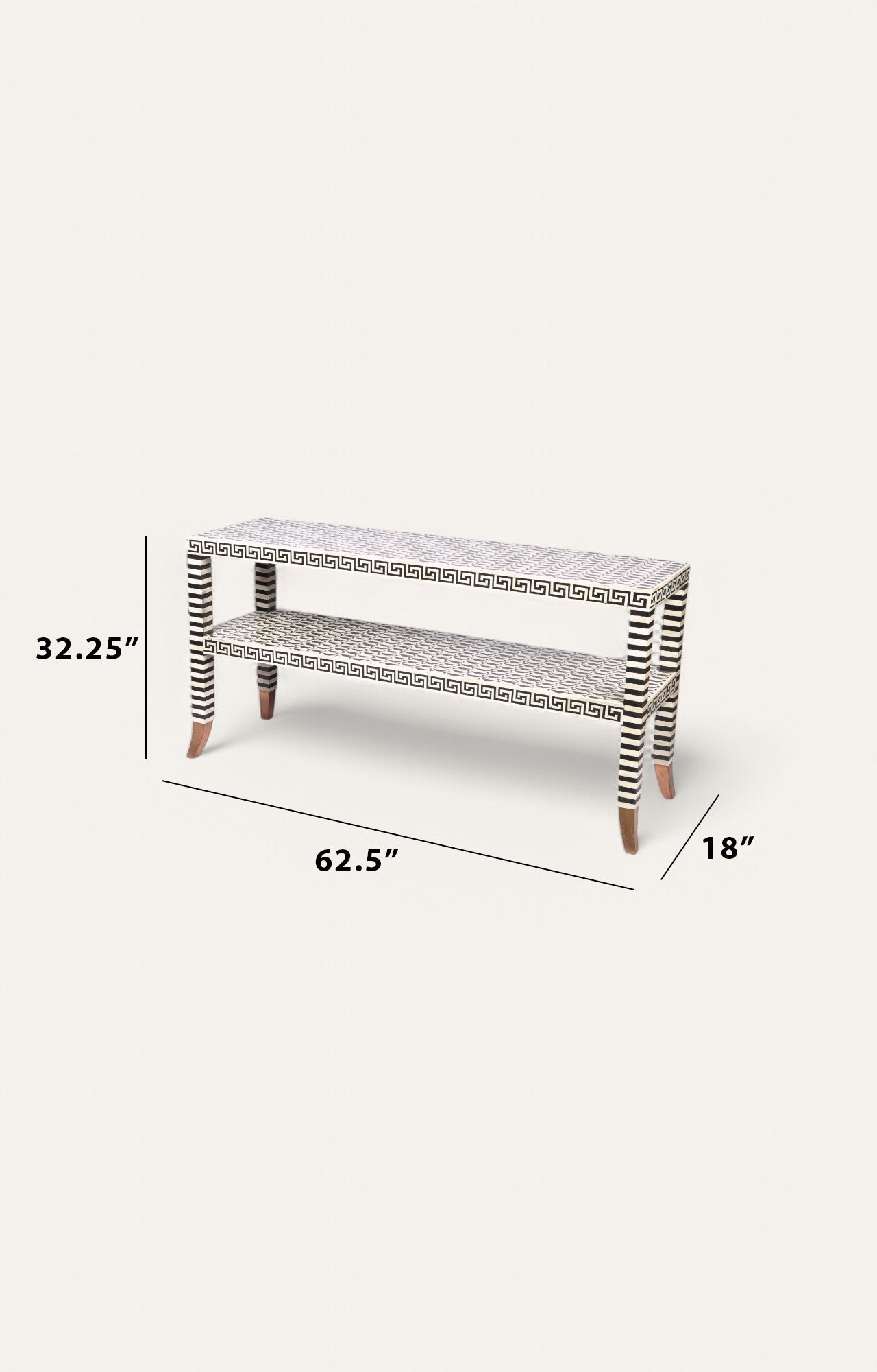 Bone Inlay Console Table