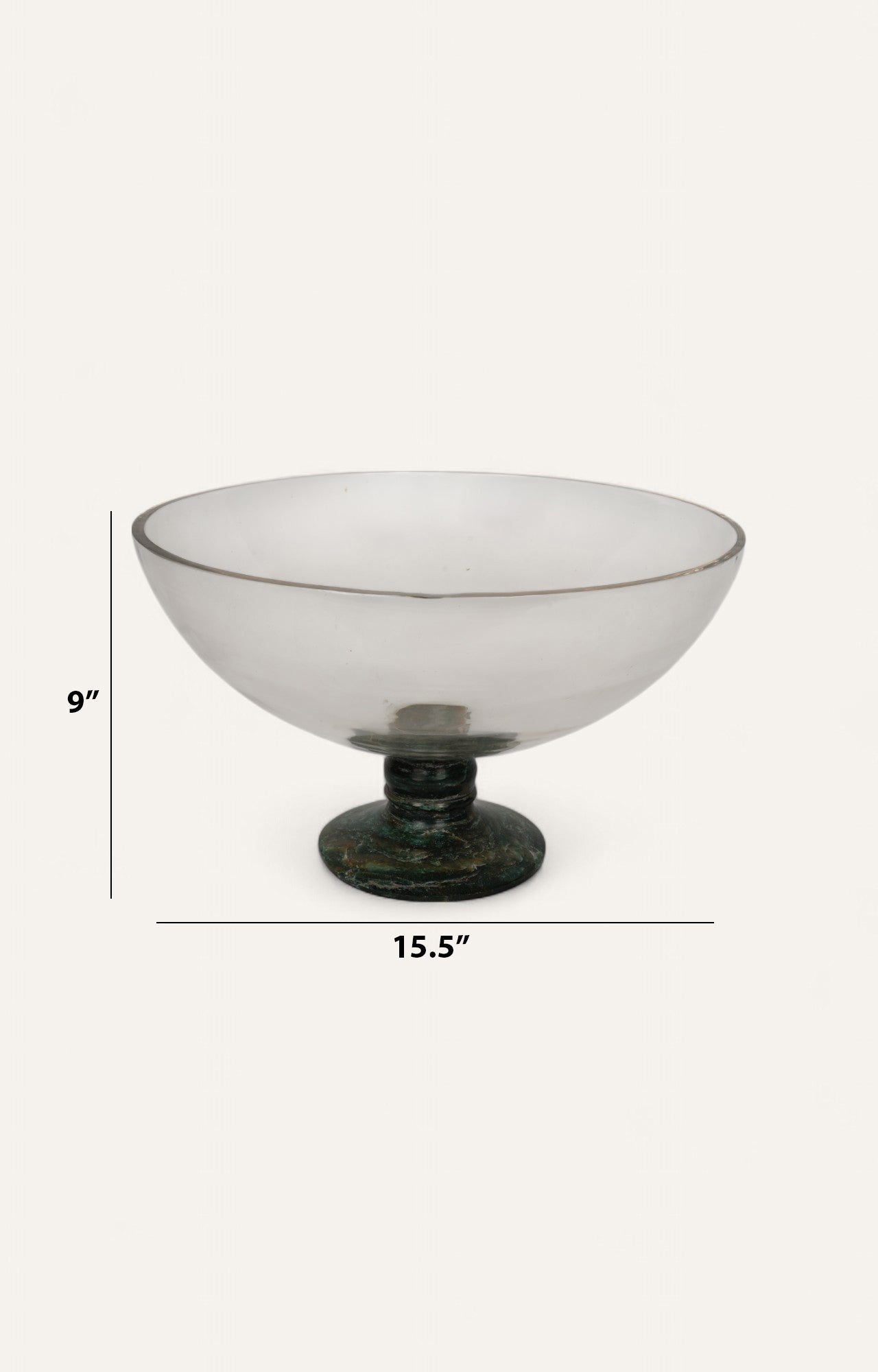 Classy Fruit Bowl with Jade Quartz Base