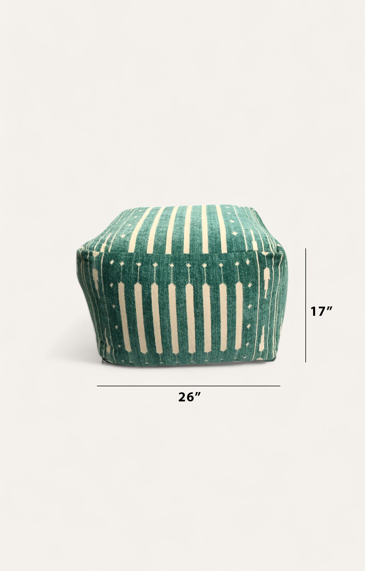 Handwoven Dhurrie Pouf Seat