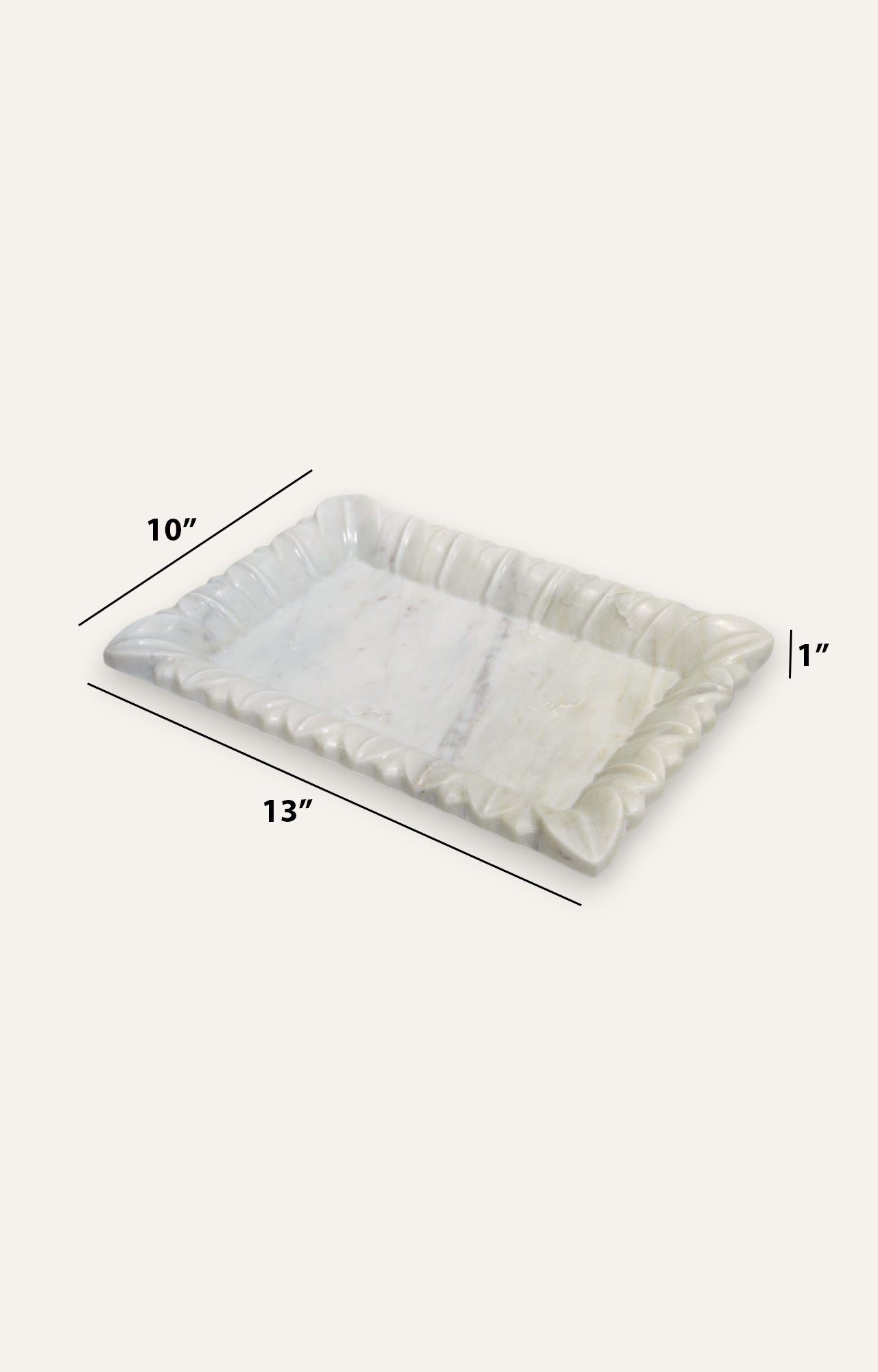 White Marble Rectangle Tray