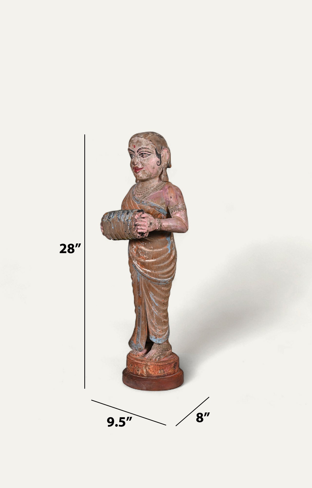 The Lady with the Welcome Song Wooden Figurine