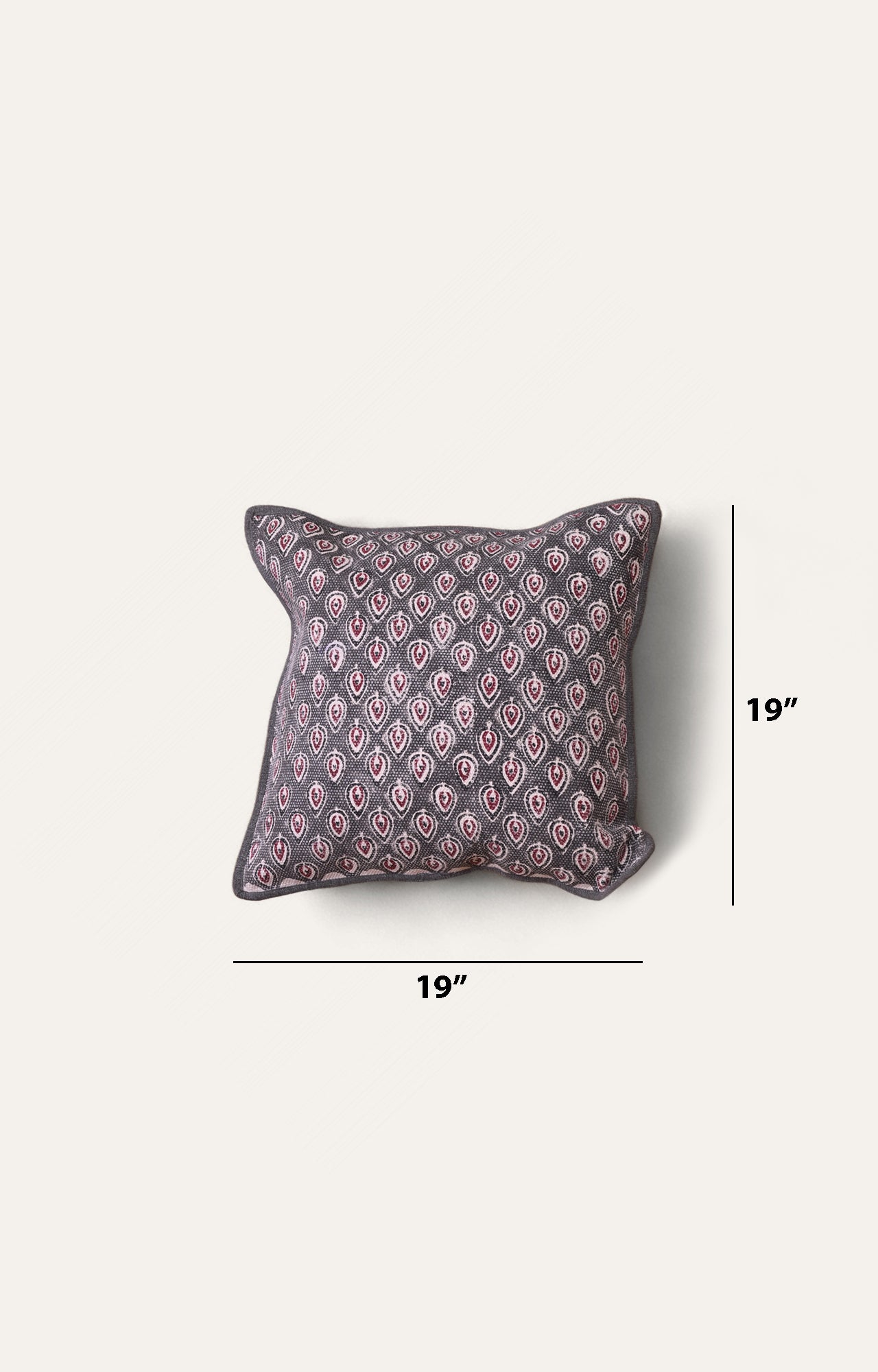 Elegant Grey Patterned Cushion