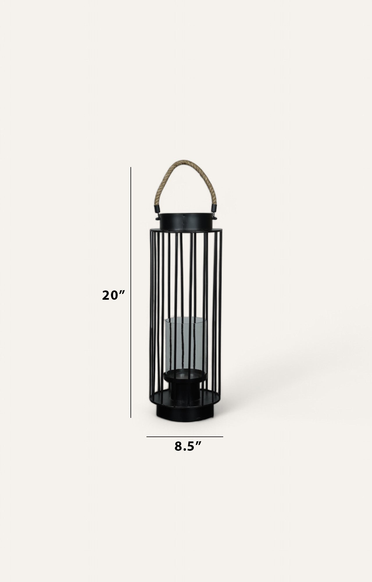 Matte Black Hurricane Lantern