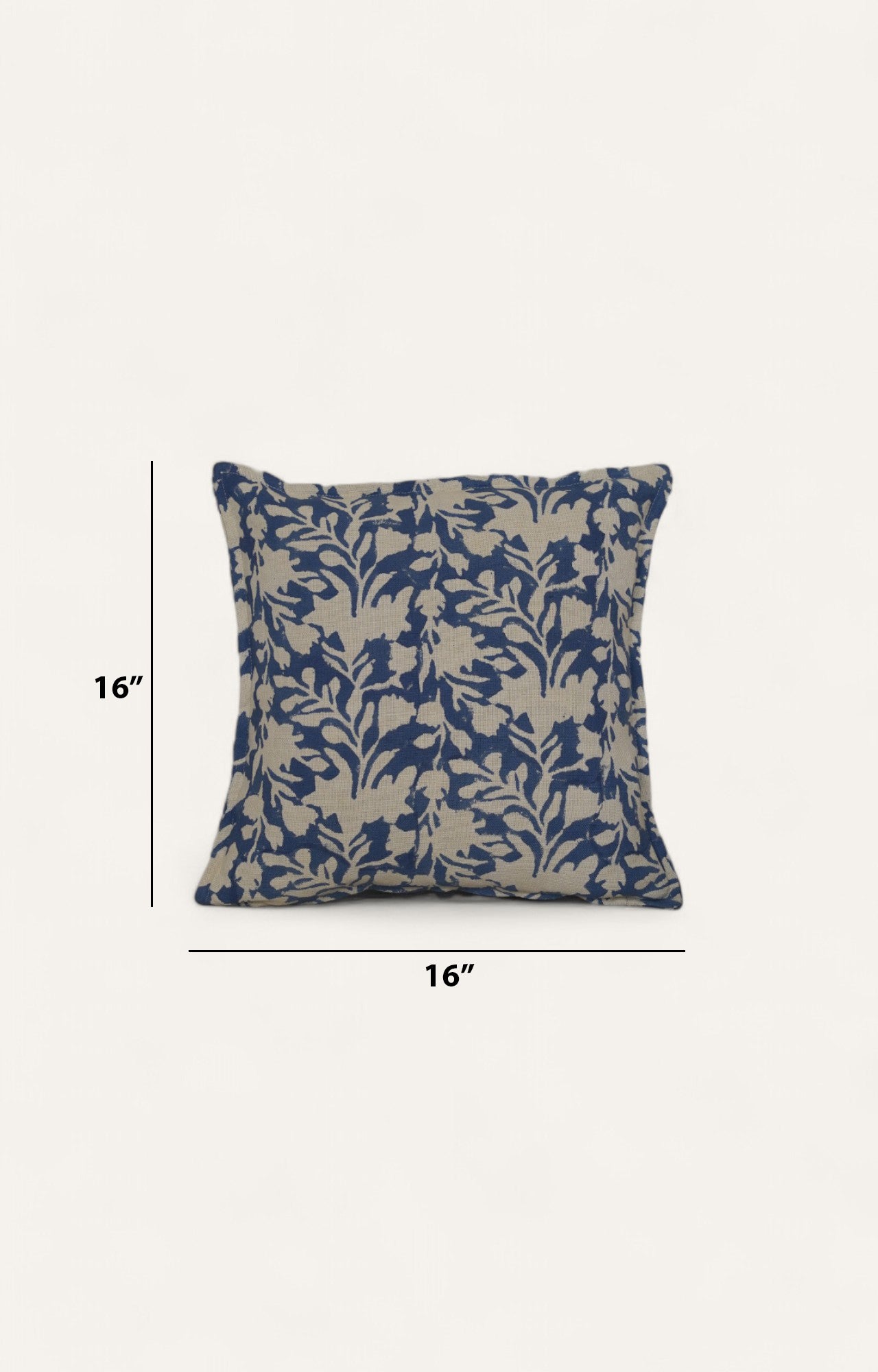 Indigo Leaf Cotton Cushion Cover