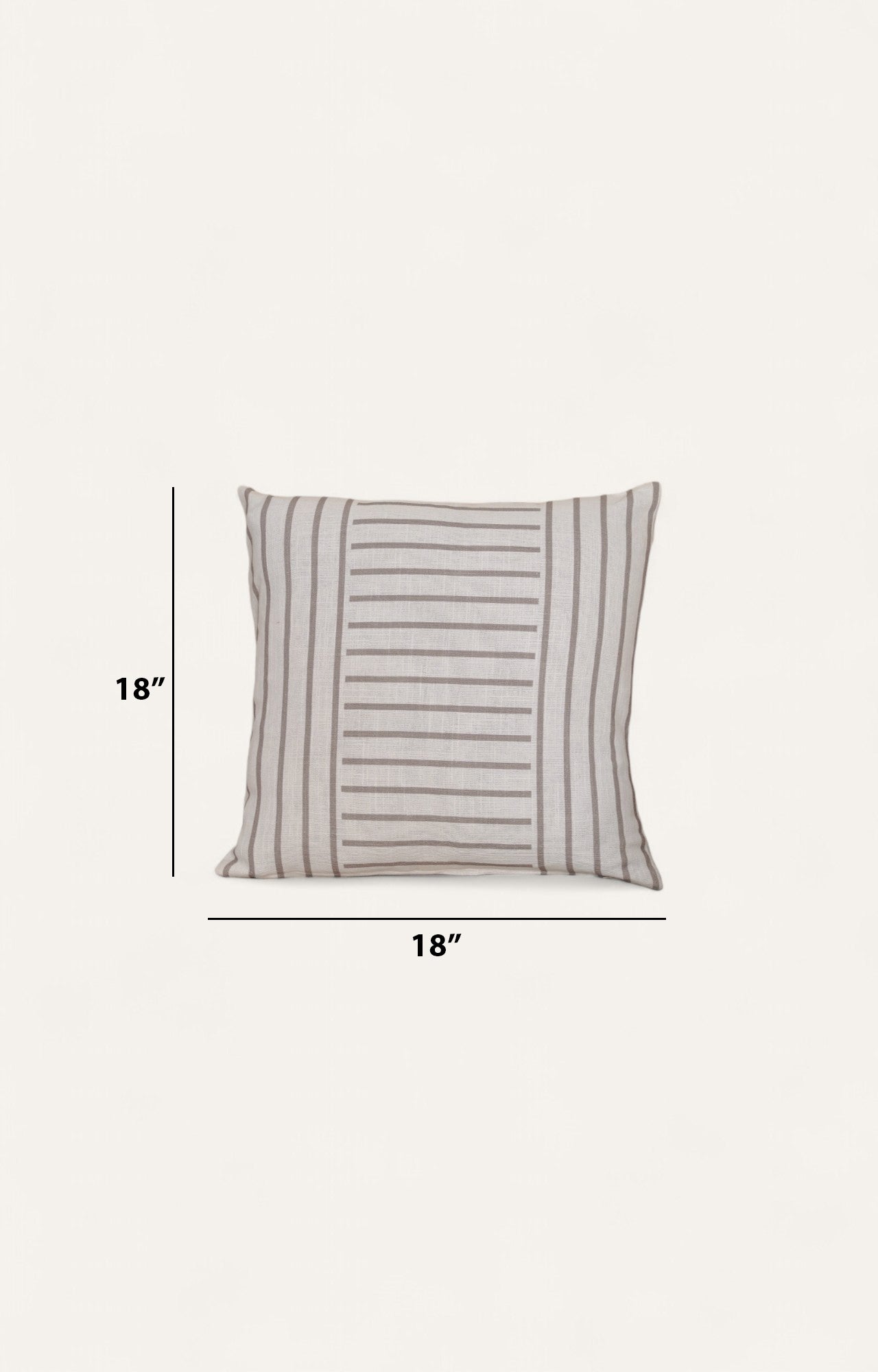 Taupe Panel Stitch Cotton Cushion Cover