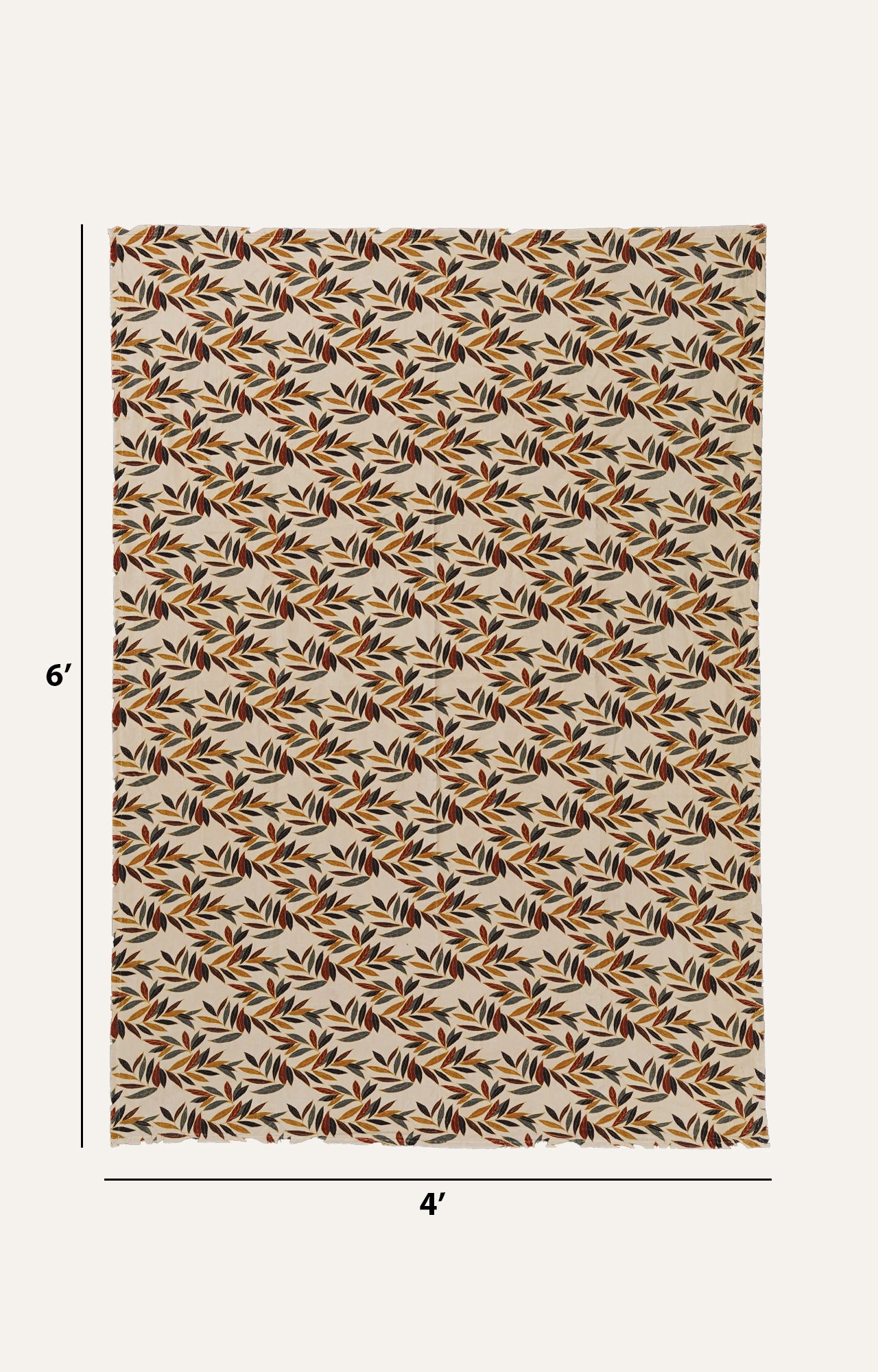 Playful Autumn Leaf Digital Print Throw