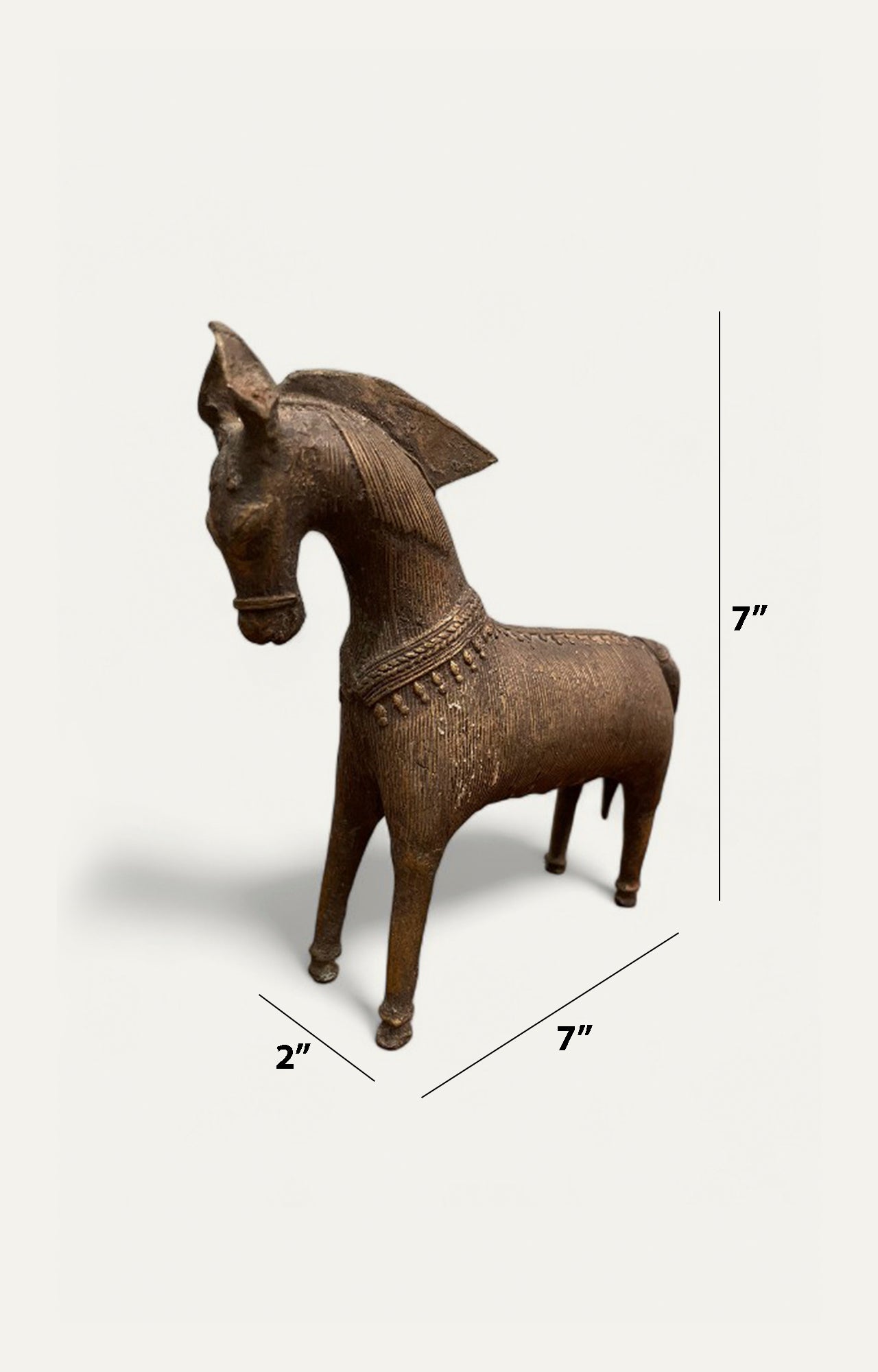 Majestic Bastar Dhokra Horse Sculpture