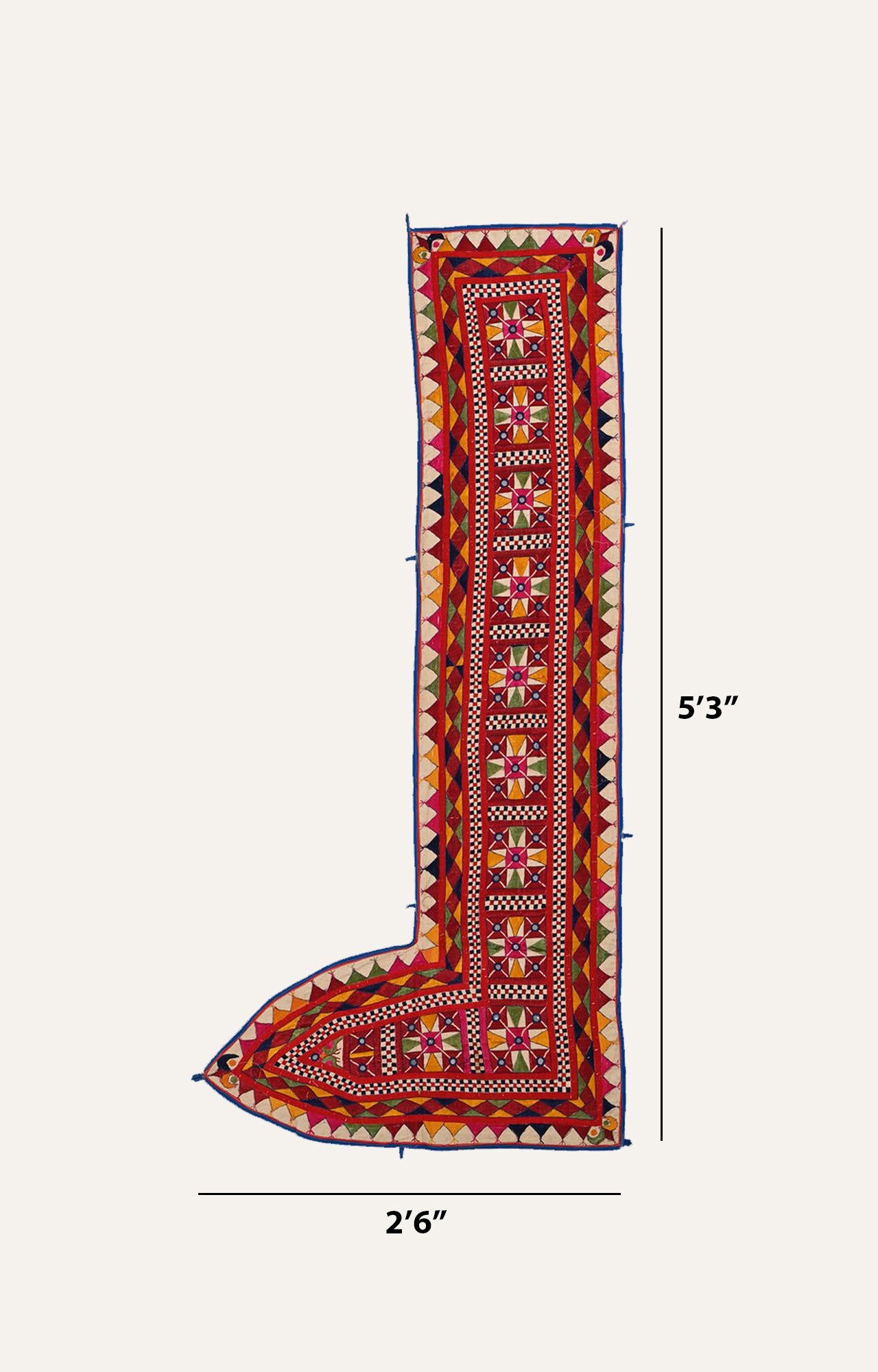 Gujarati Grandeur Vintage Indian Handmade wall Hanging