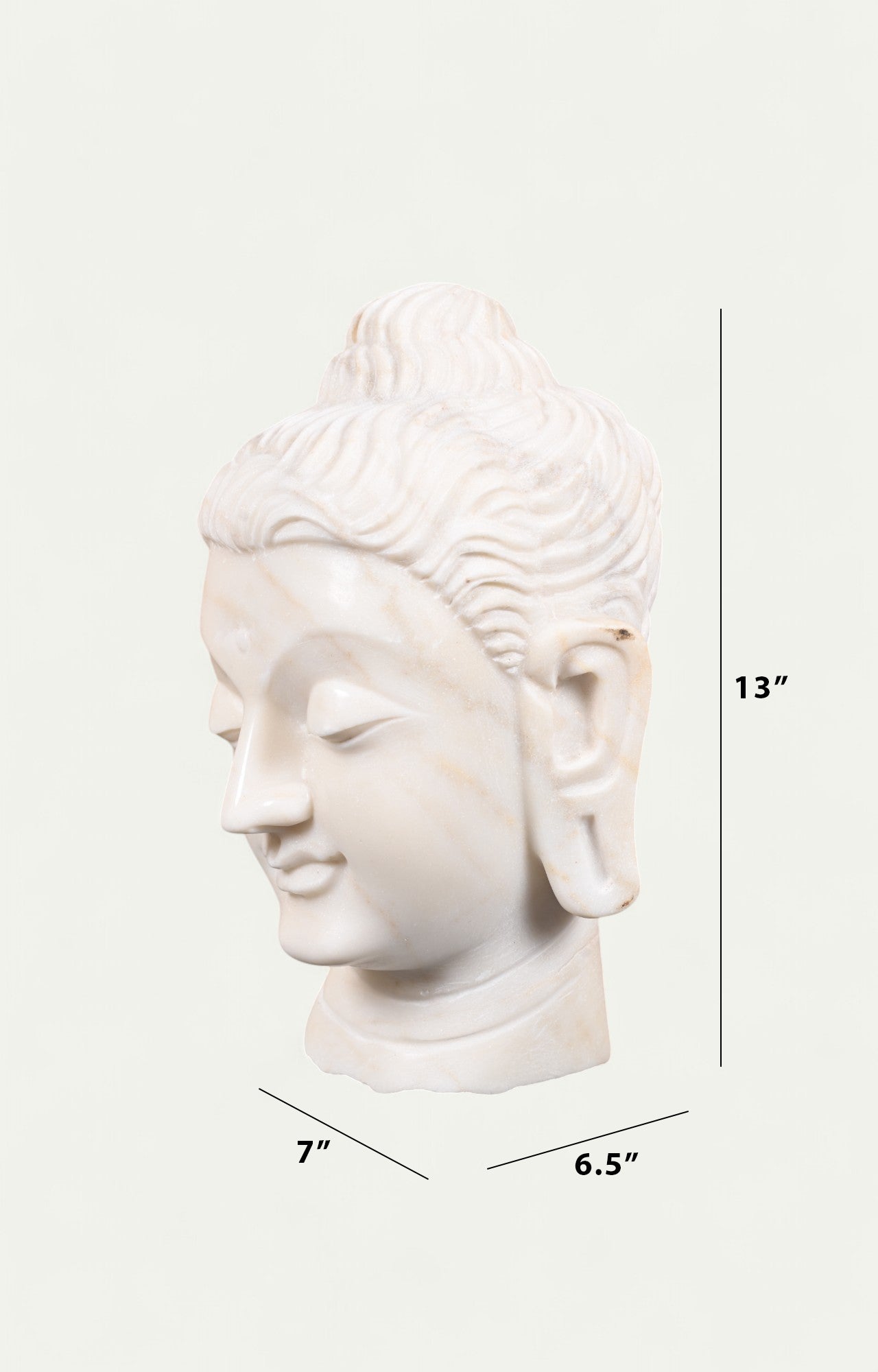 Marble Buddha Head Statue