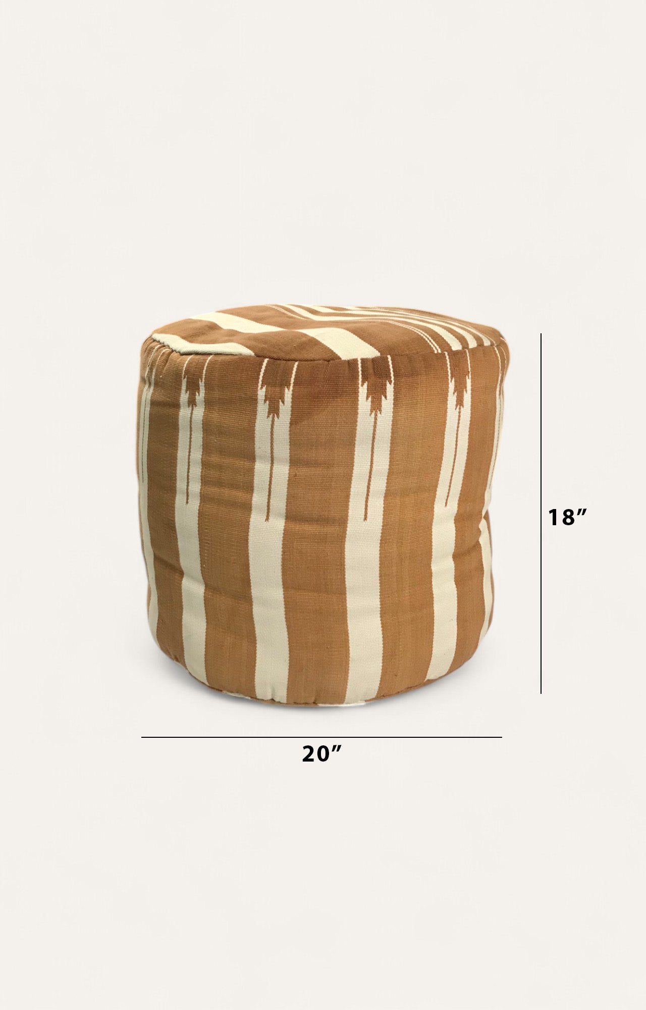 Handwoven Striped Sands Pouf