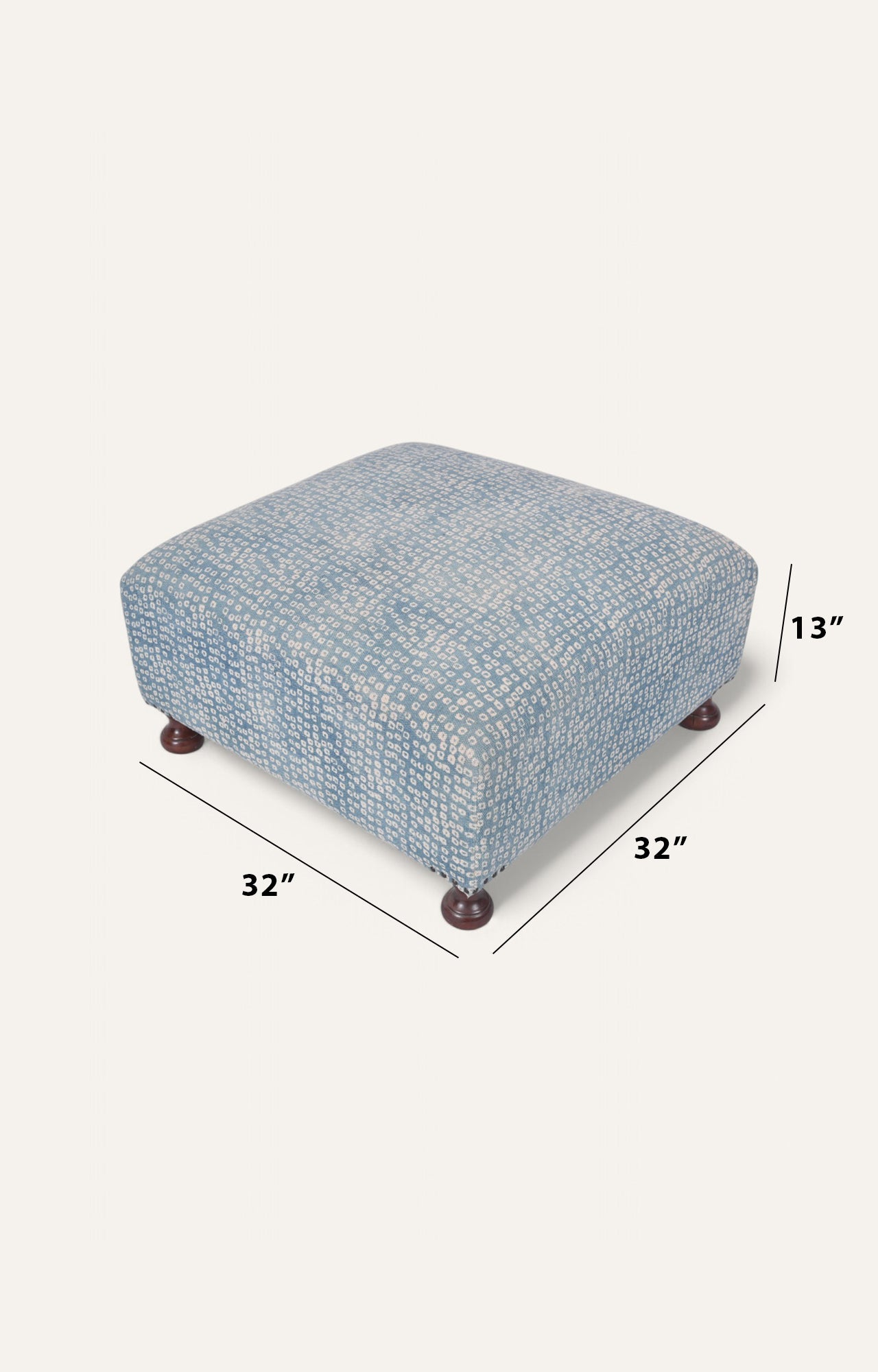 Dhurrie Upholstery Ottoman