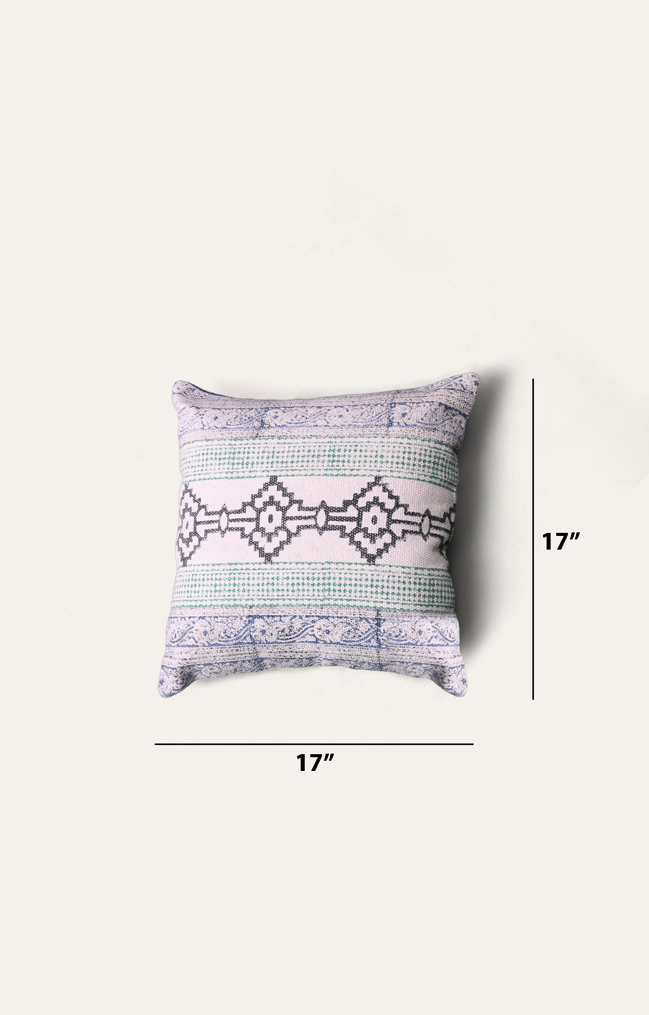 Mild green geometric Printed Cushions