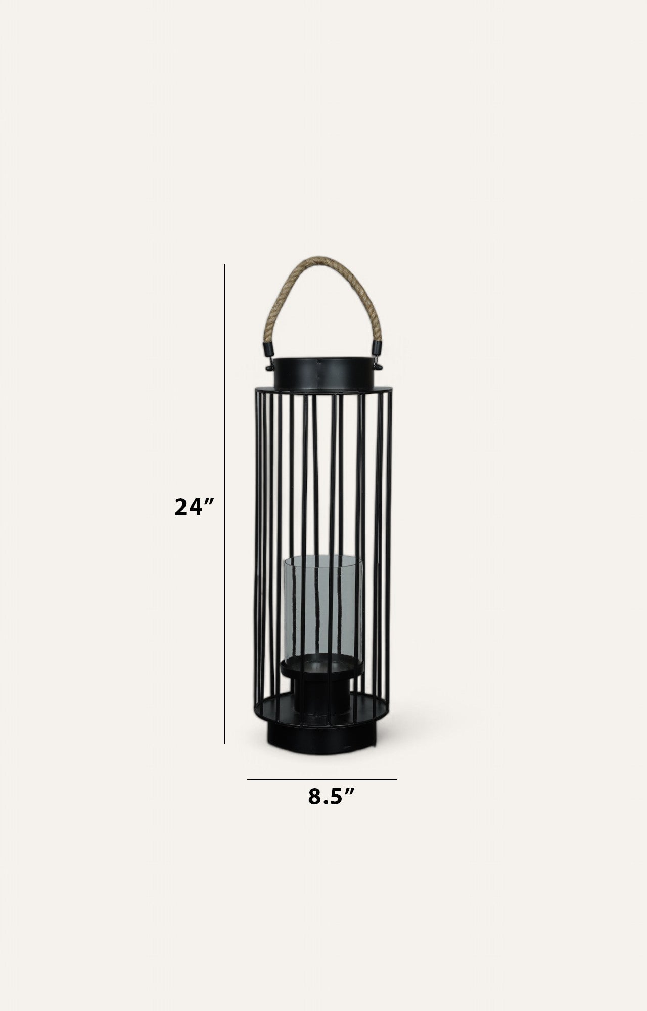 Matte Black Hurricane Lantern