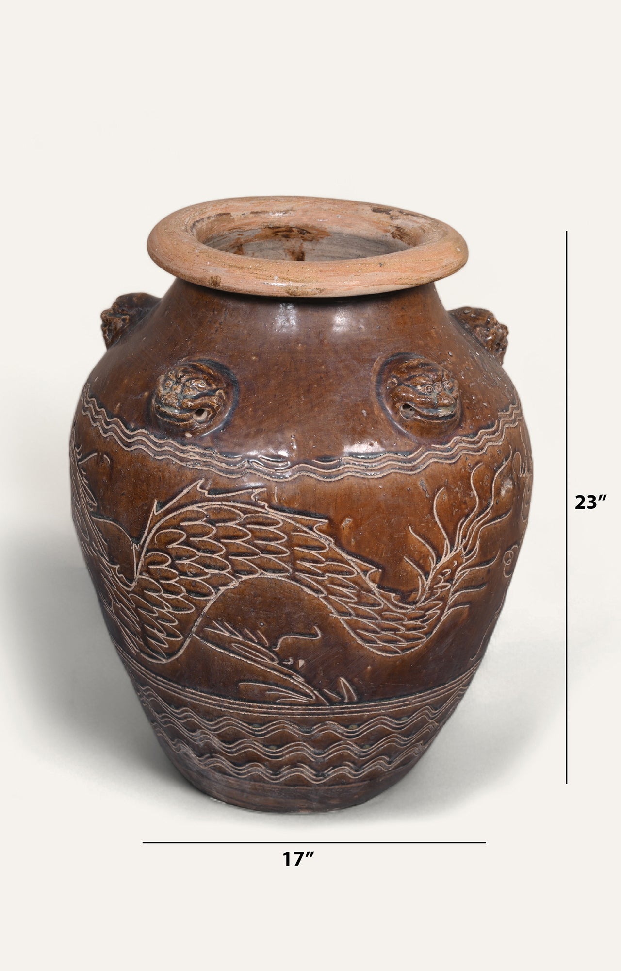 Year of the Dragon Chinese clay pot-Big / martaban chinese stoneware storage jars