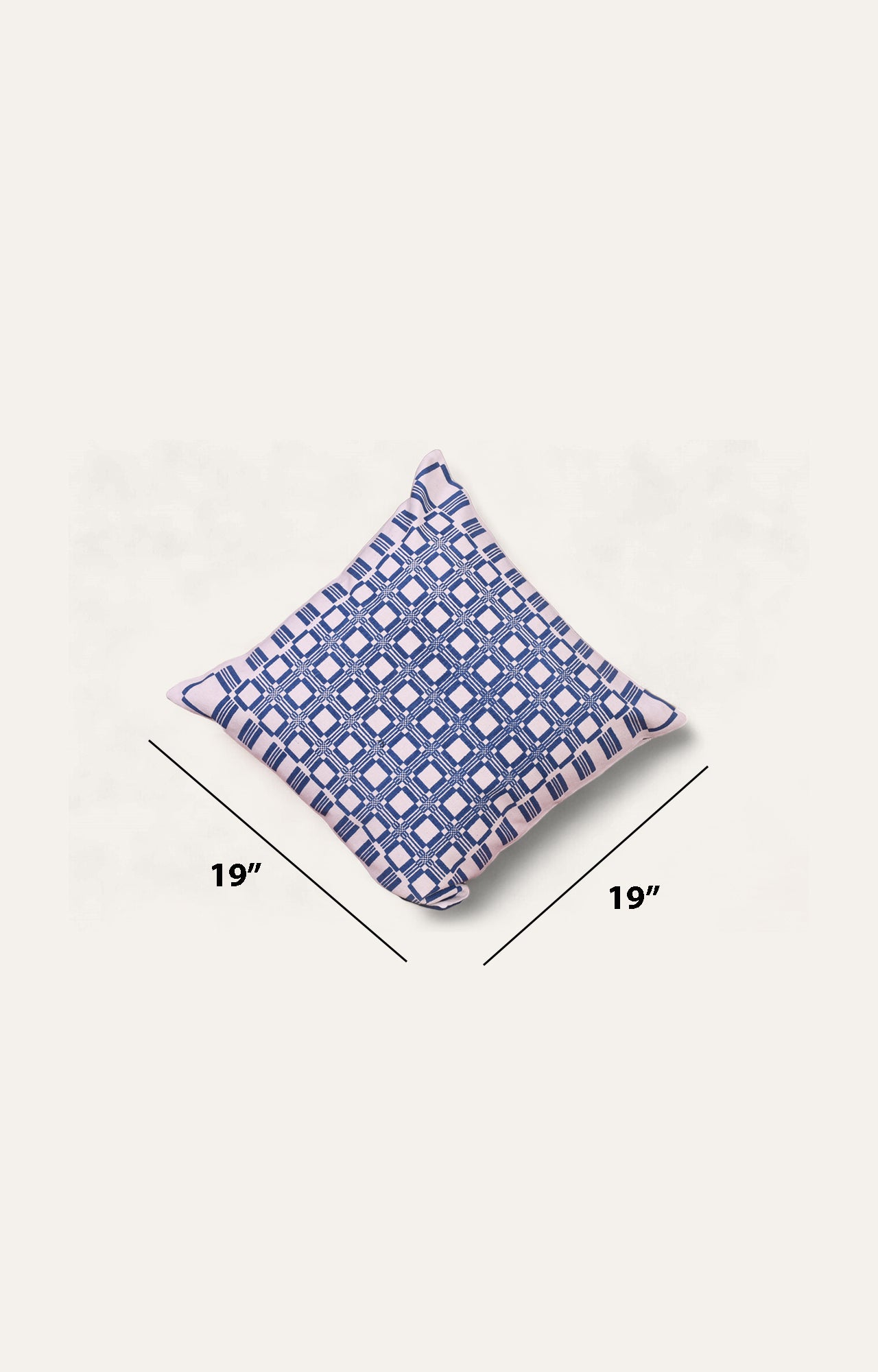 Chic Blue Geometric Pattern Cushion