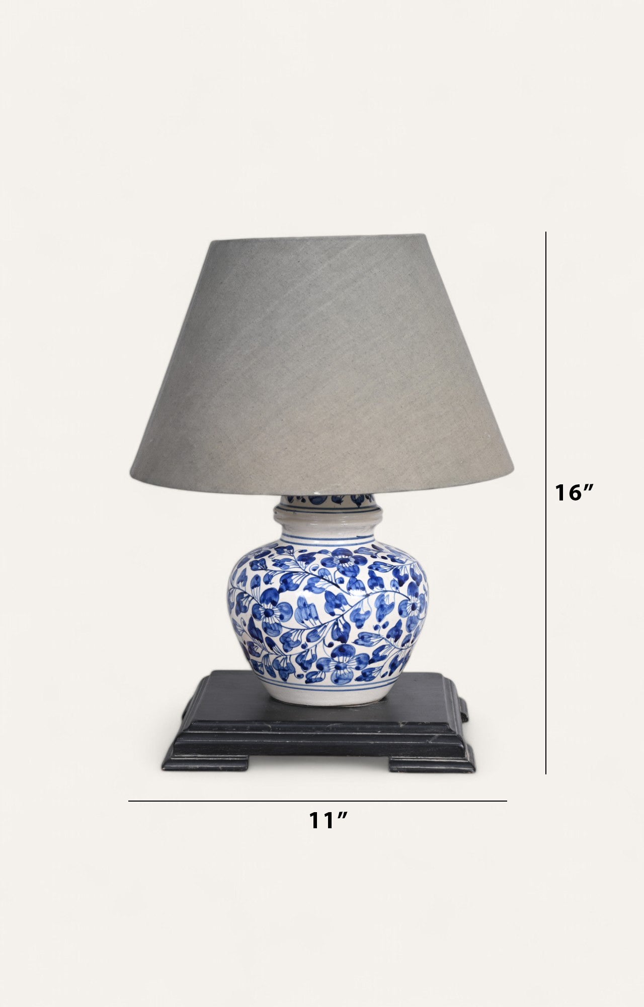 Indian Blue pottery ceramic Table Lamp