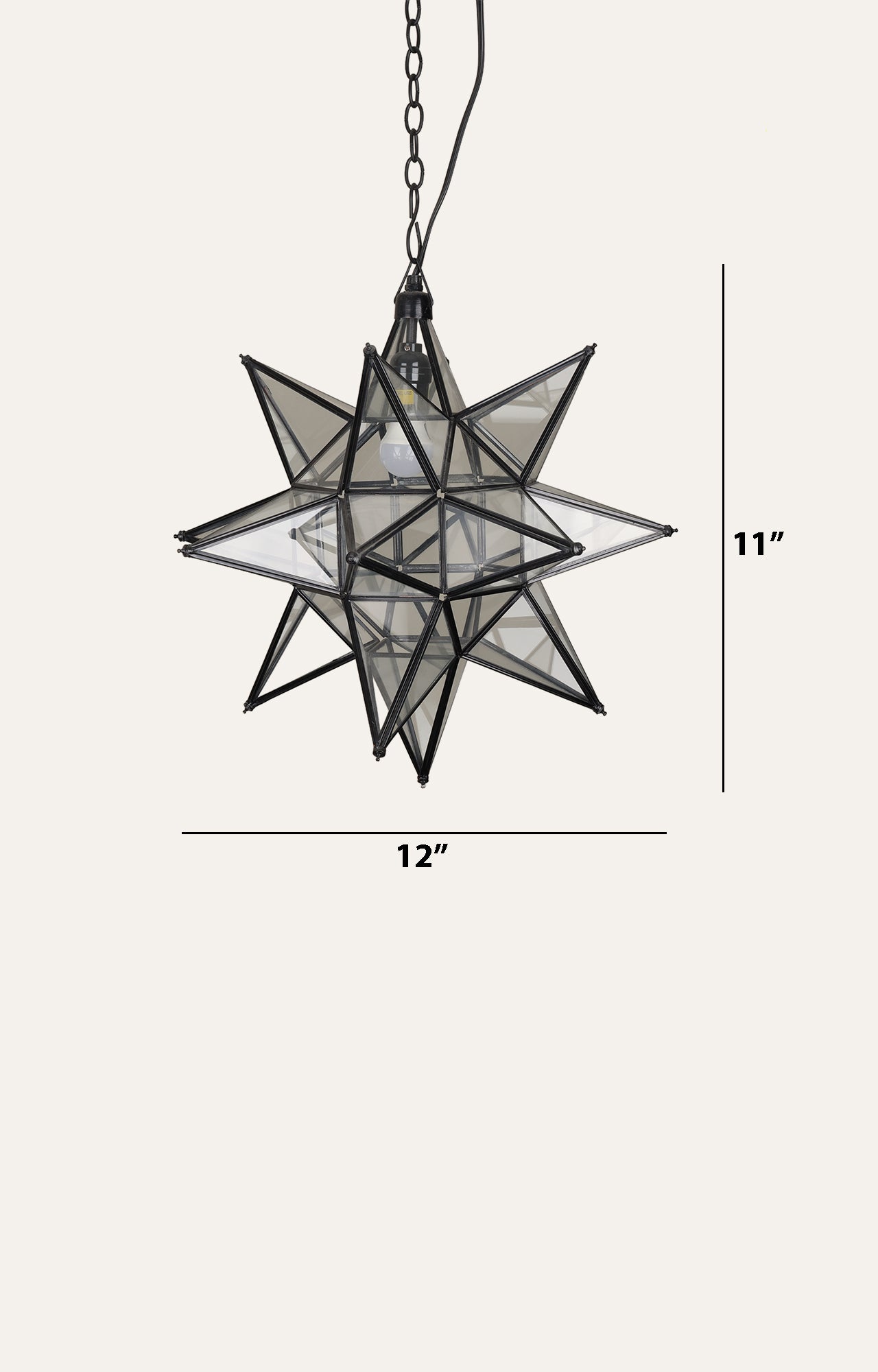 Transitional Moravian star pendant light