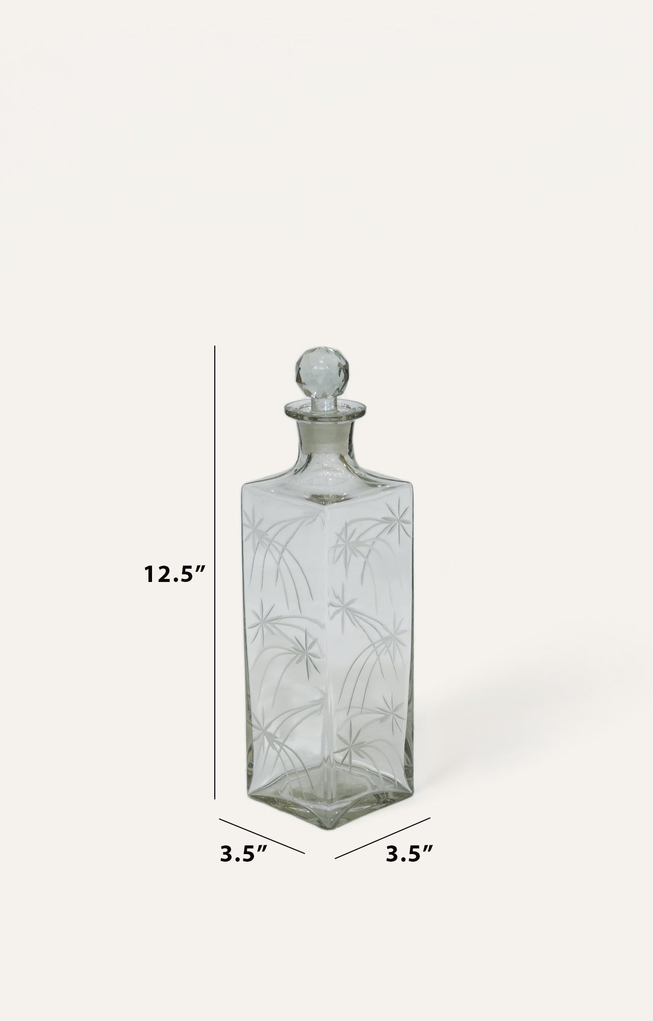 Cressida transparent glass decanter