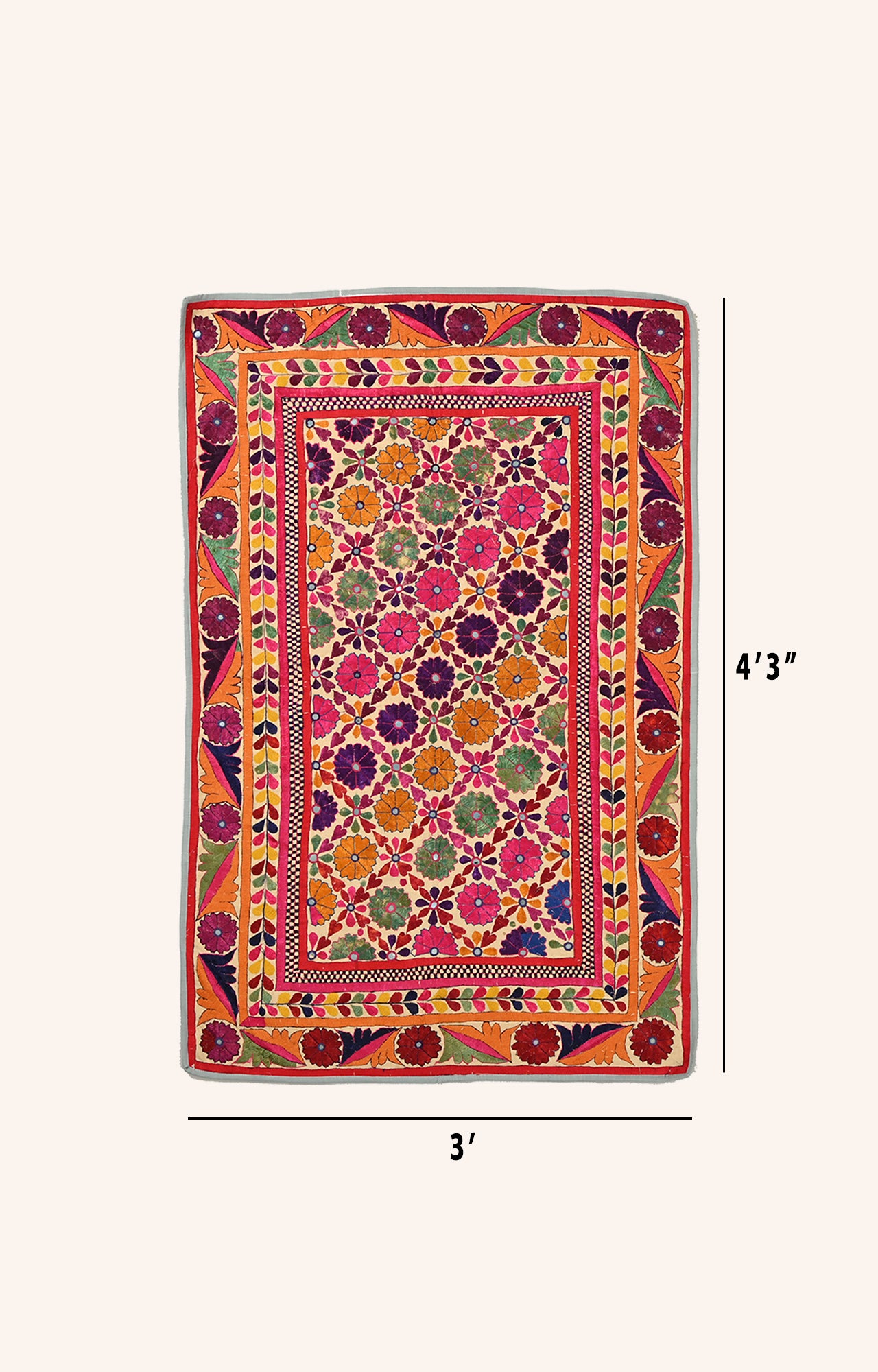 Ahir Embroidery : Cotton wall tapestry