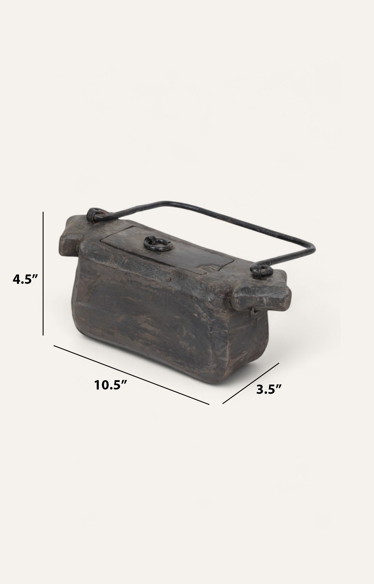 Antique Industrial Table Accent in Teak Wood