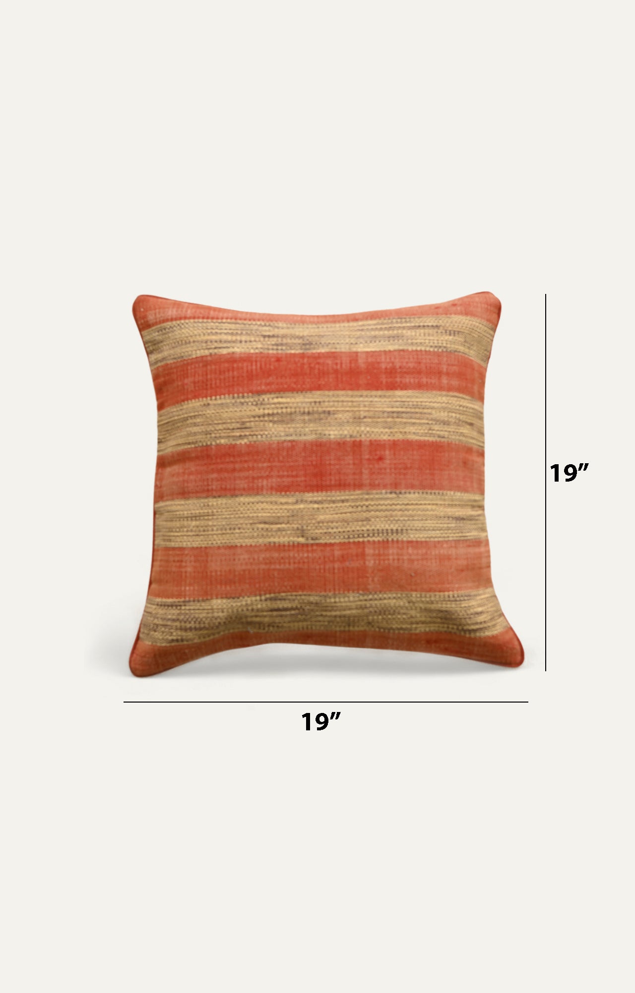 Warm Tone Striped Handwoven Cushion Cover