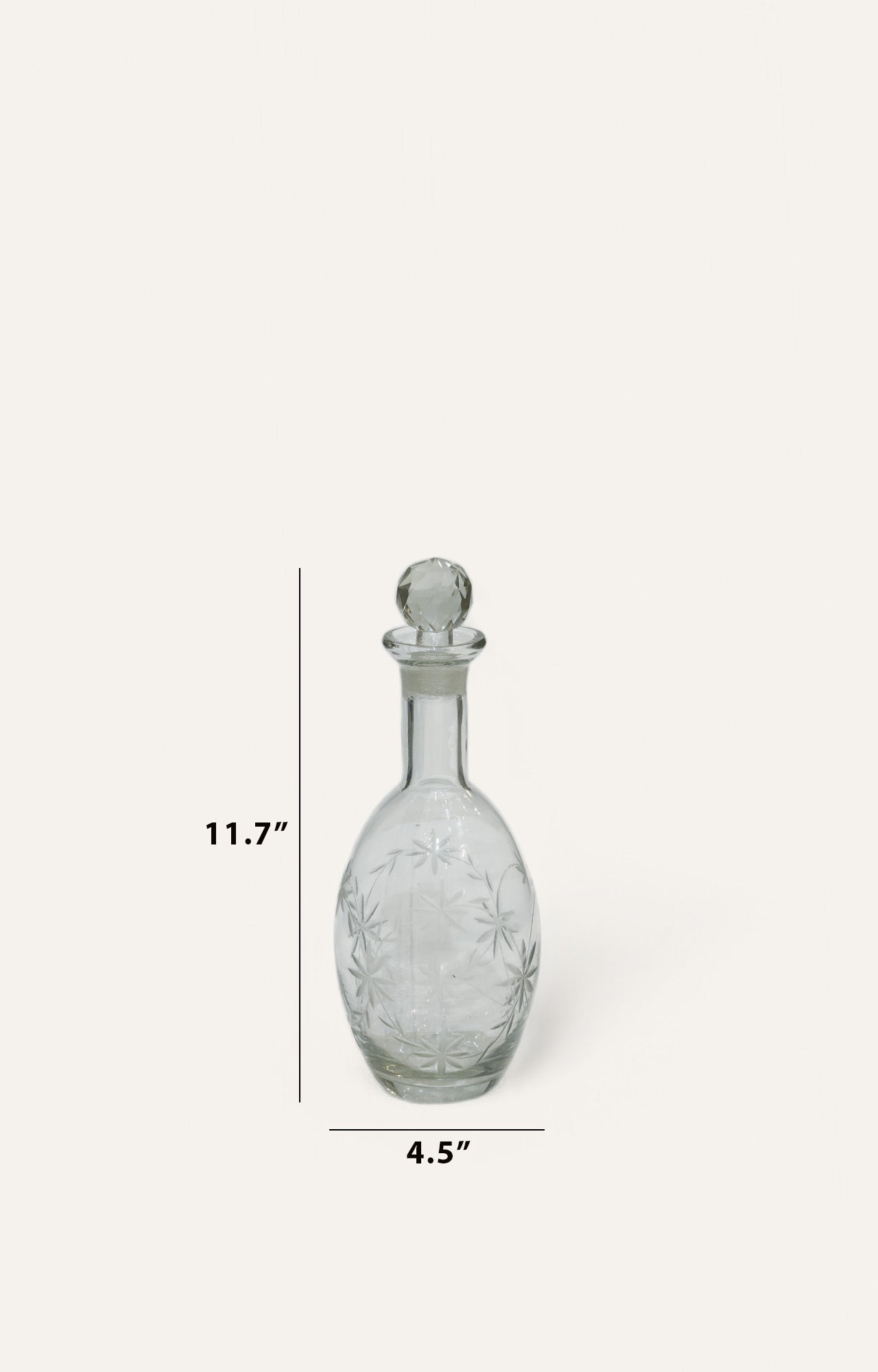 Aegean Elegance Transparent Glass Decanter