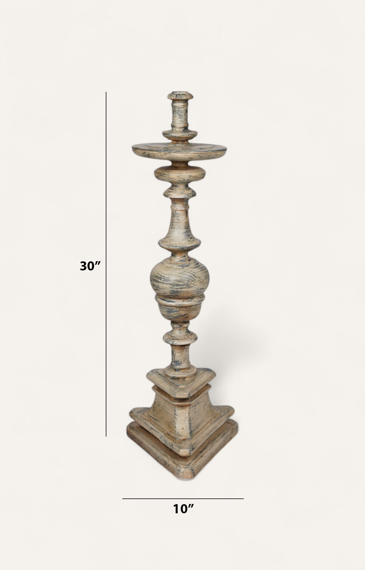 Regal Cream Pillar Tall Candle Stand