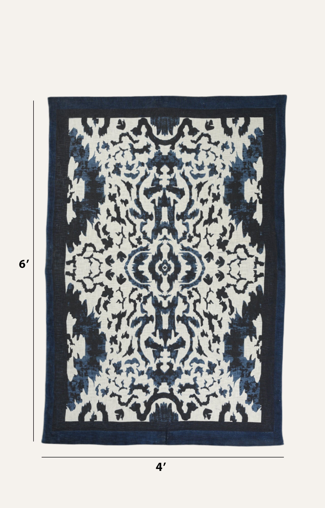 Indigo Essence block Print Throw