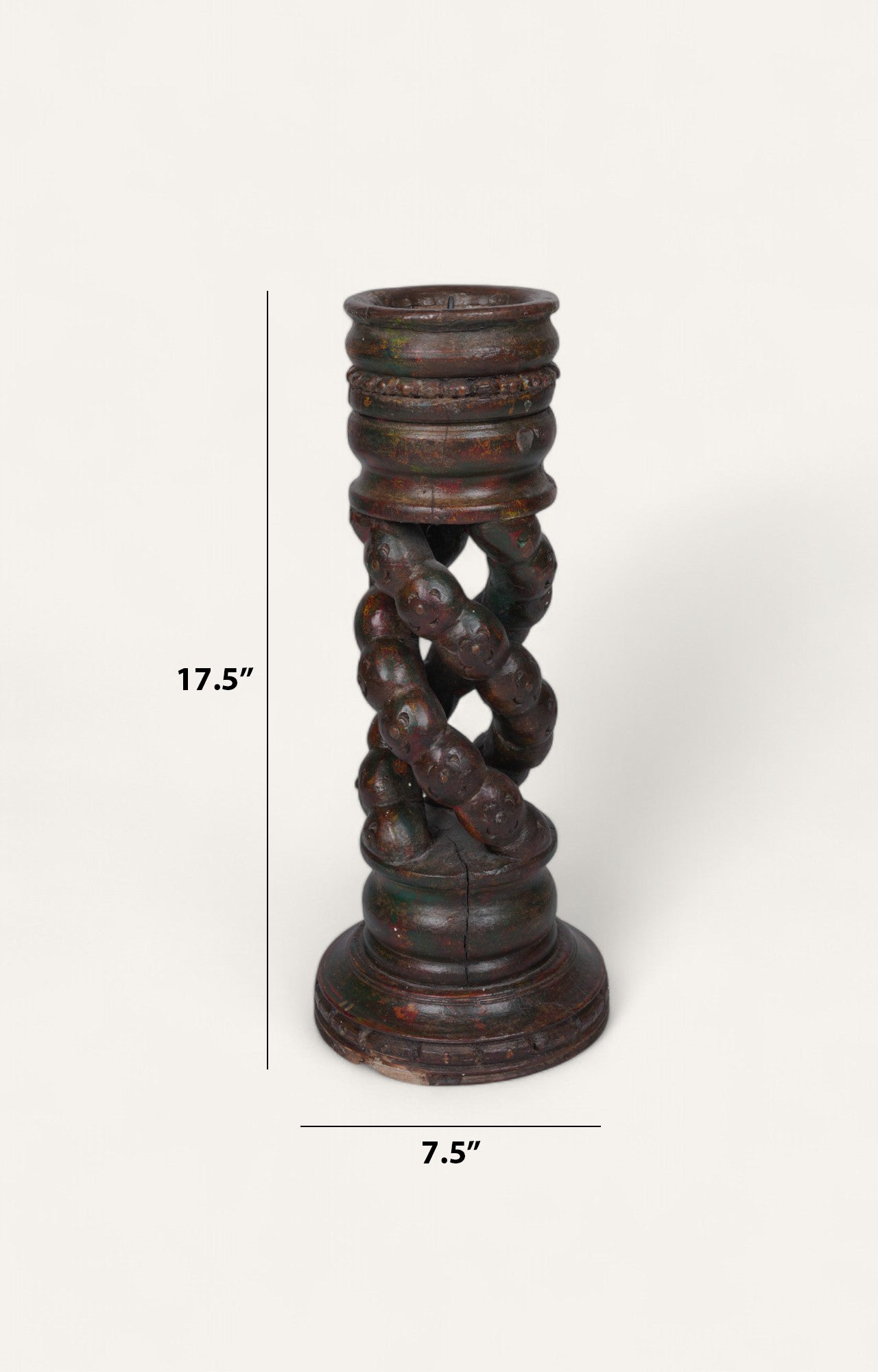 Twist wood Table Candle Stand