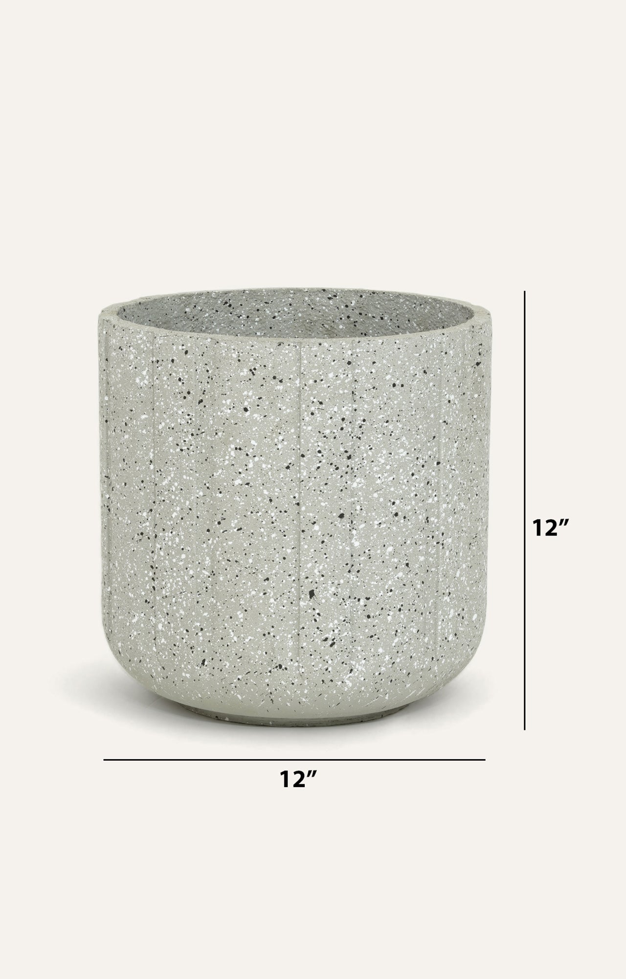 Modern Circular Ribbed Planter