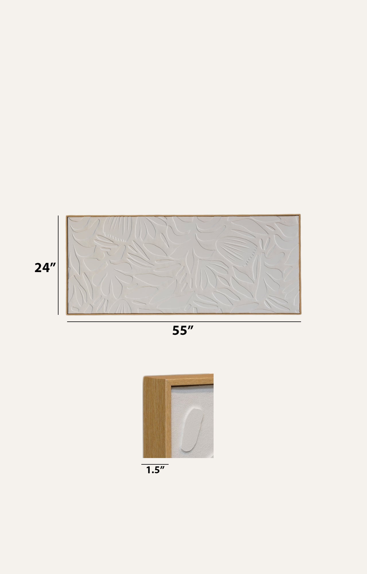 Floral Abstract 3D Art Relief on Canvas