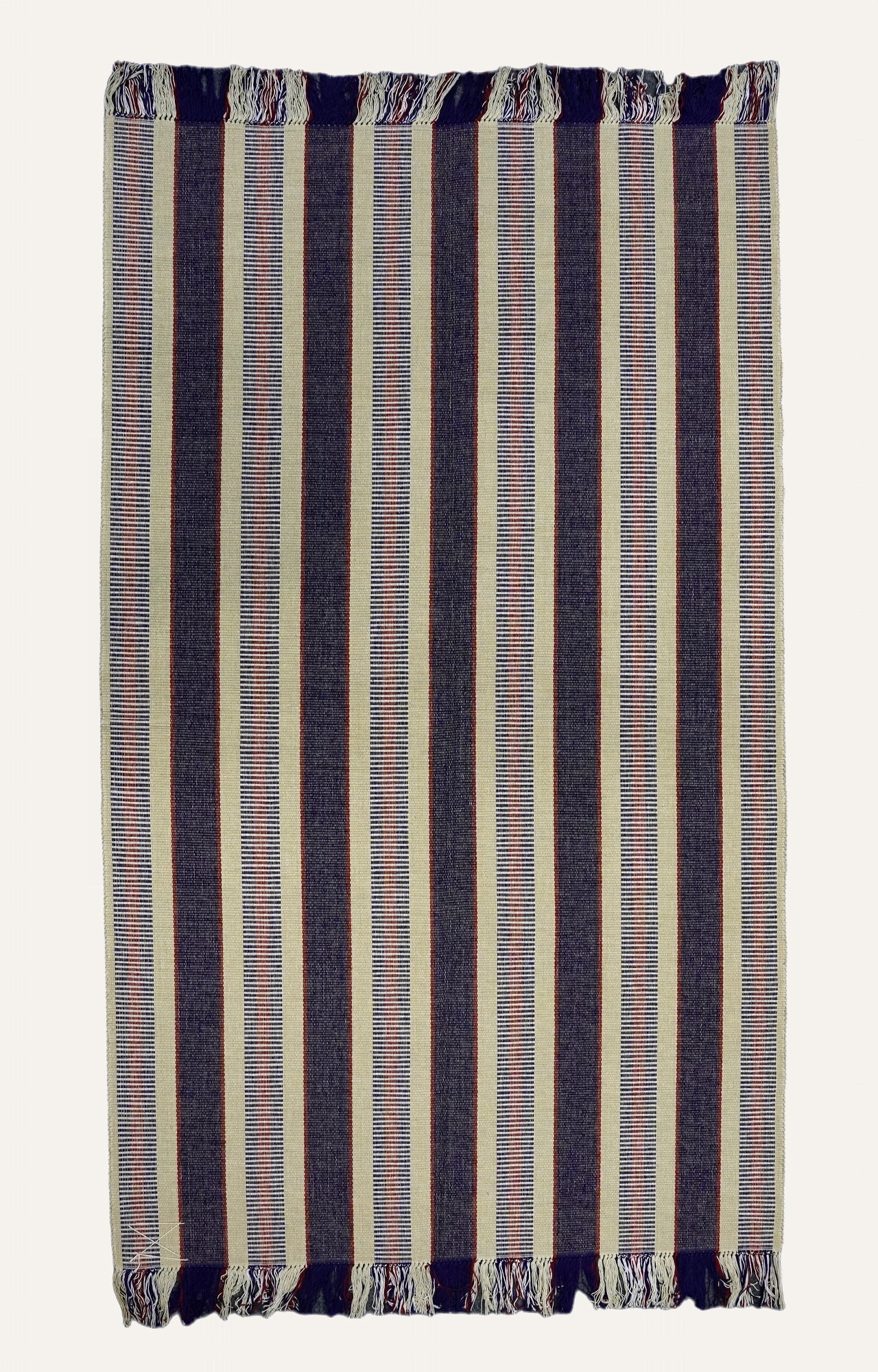 striped cotton rug 