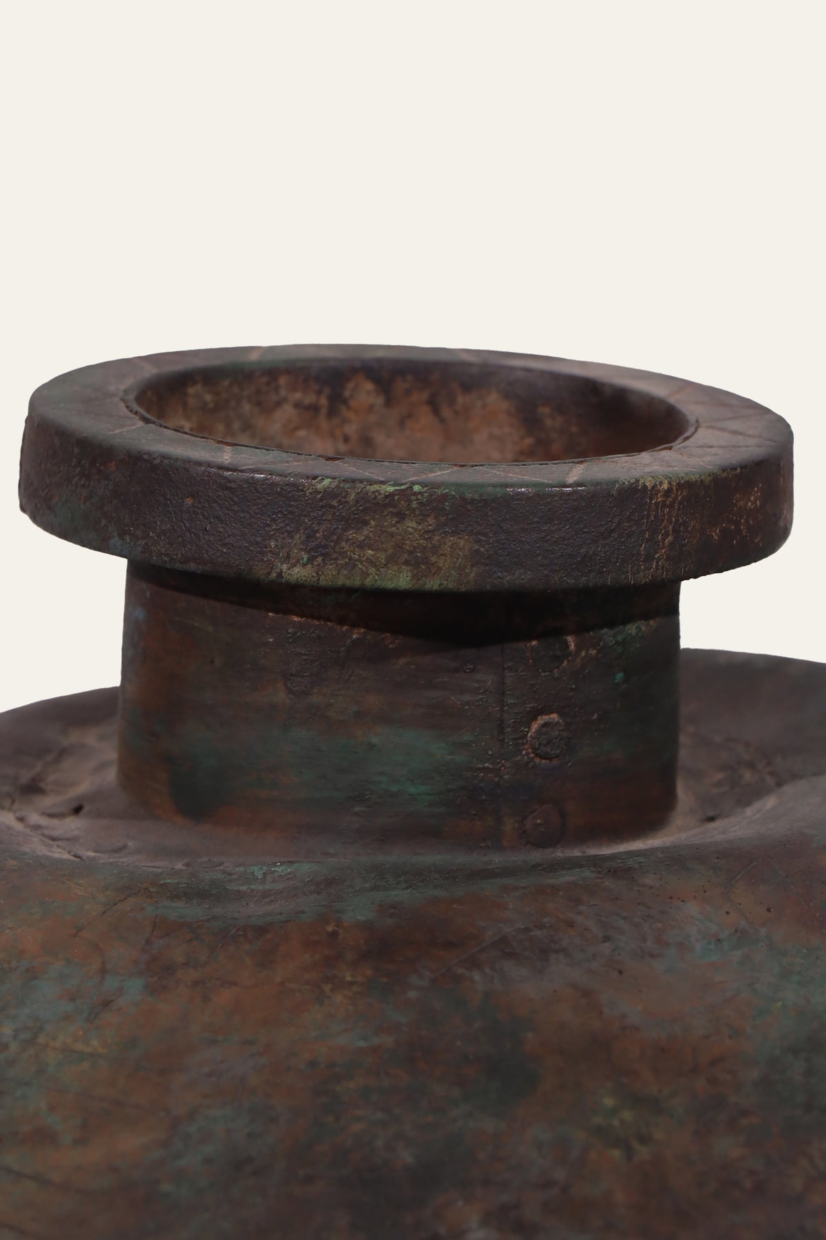 traditional Indian metal pot for home decor