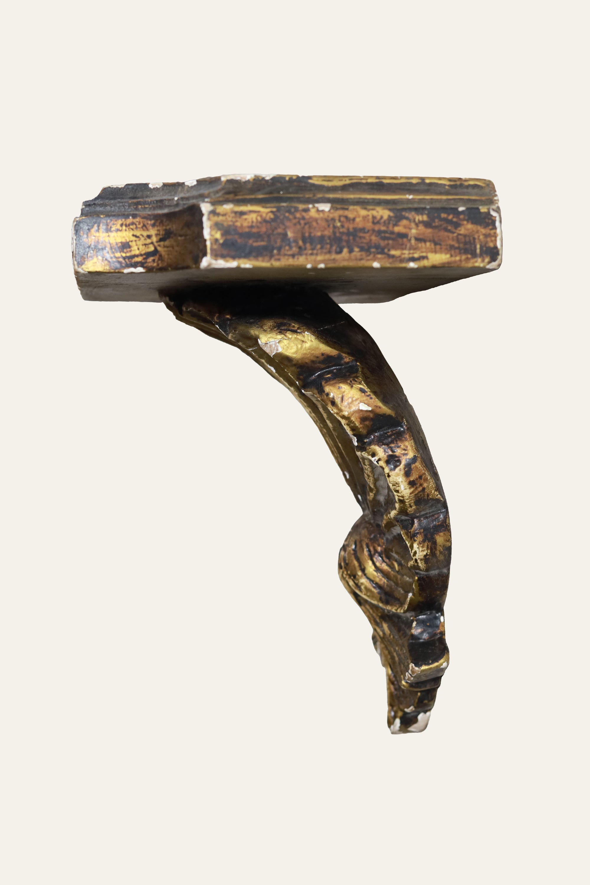 traditional gold wooden wall bracket