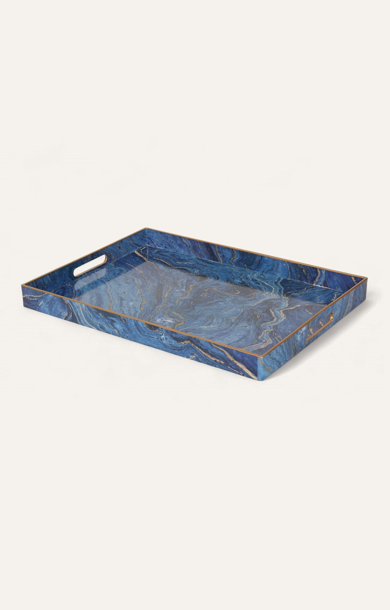 artificial fiber tray with golden rim