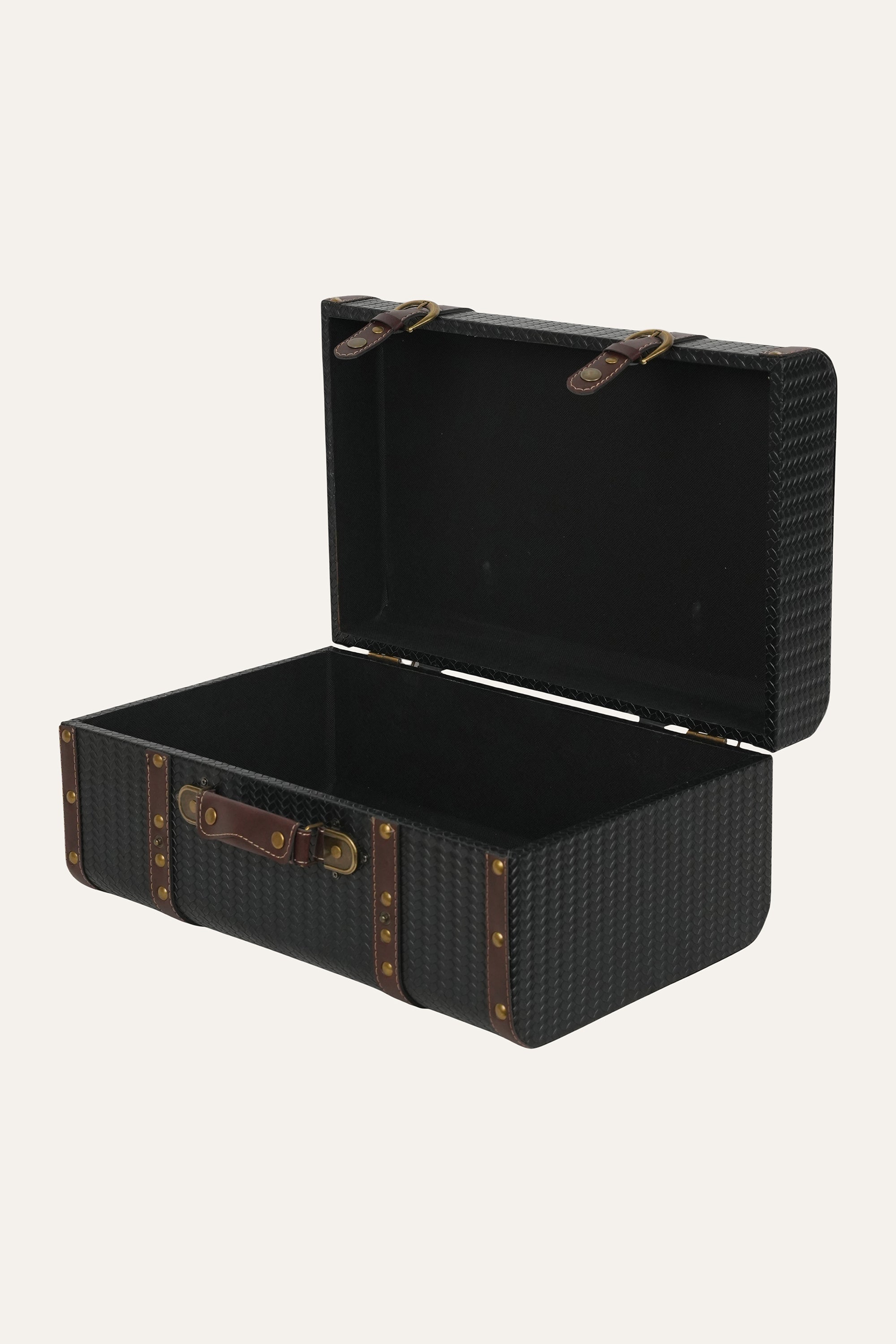 vintage herringbone organizer chest