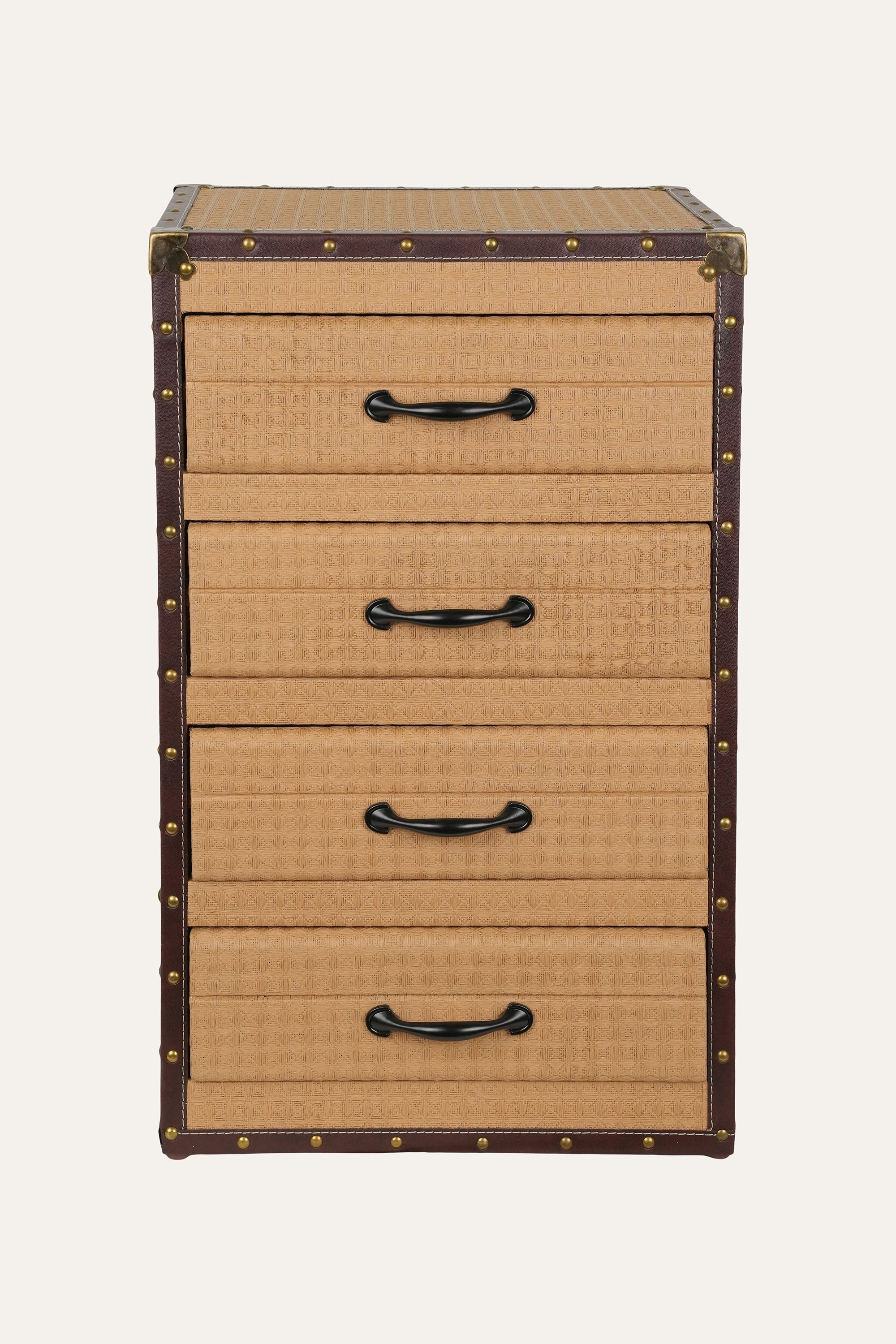 vintage trunk style 4 drawer storage box