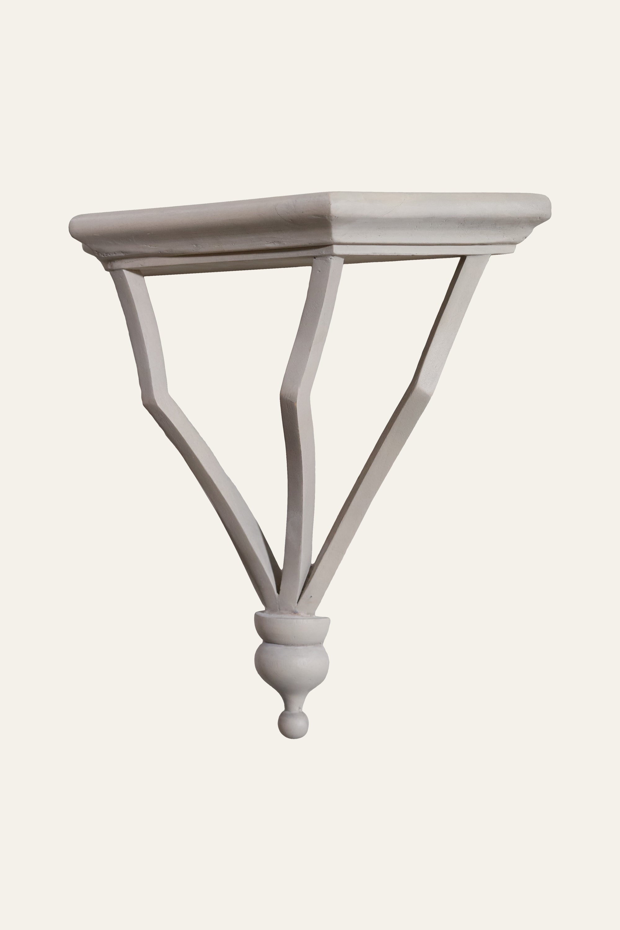 vintage white wooden shelf bracket