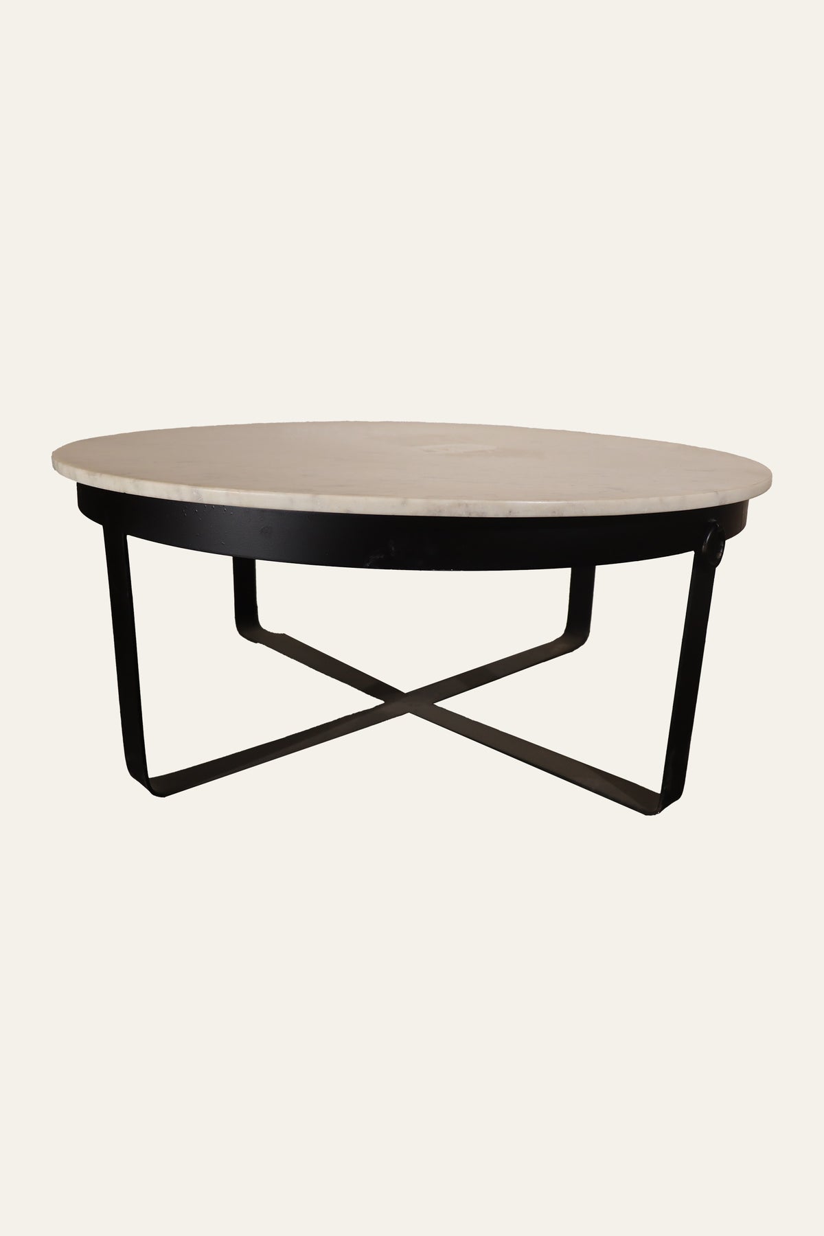 white marble round coffee table