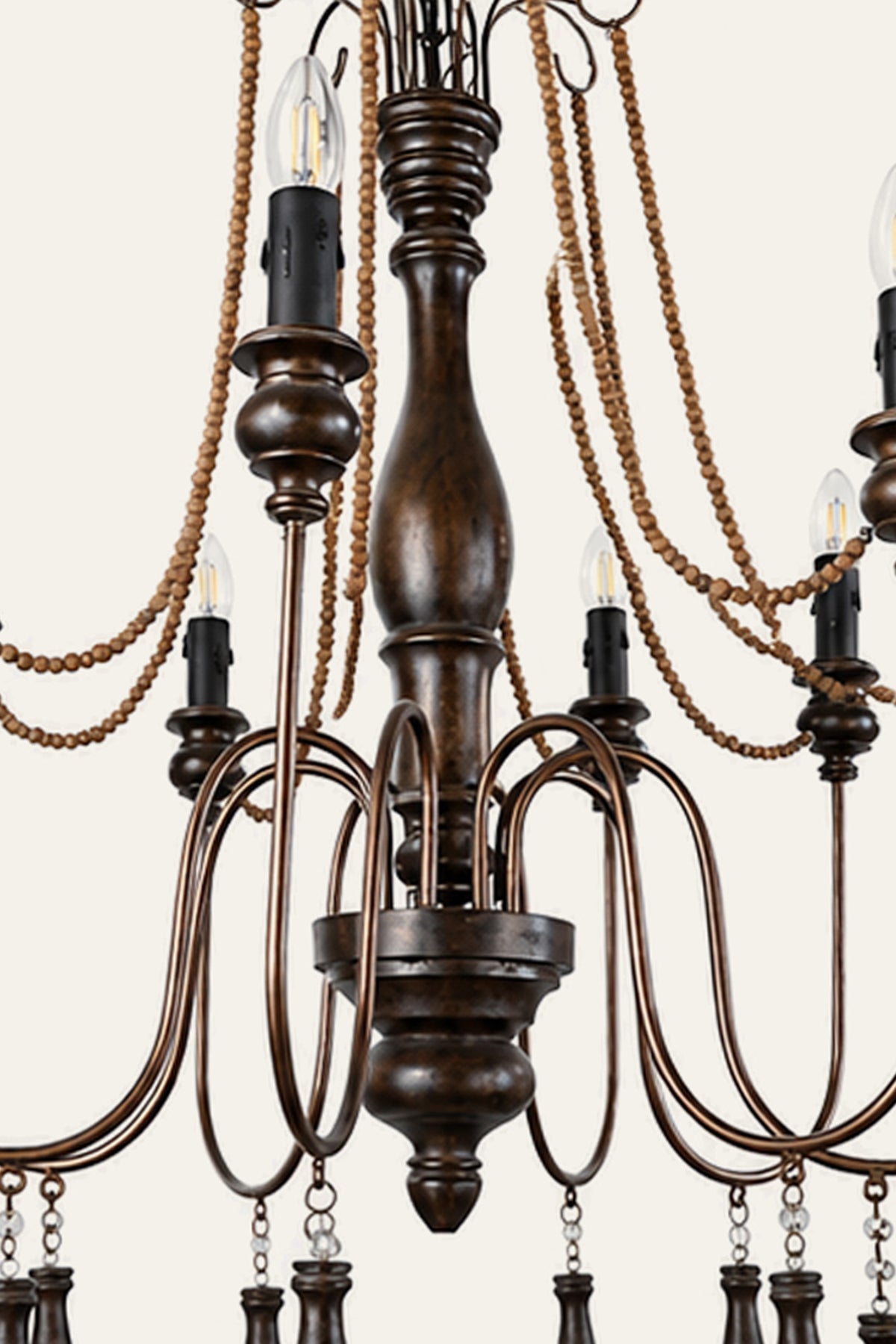 wooden black chandelier for living room