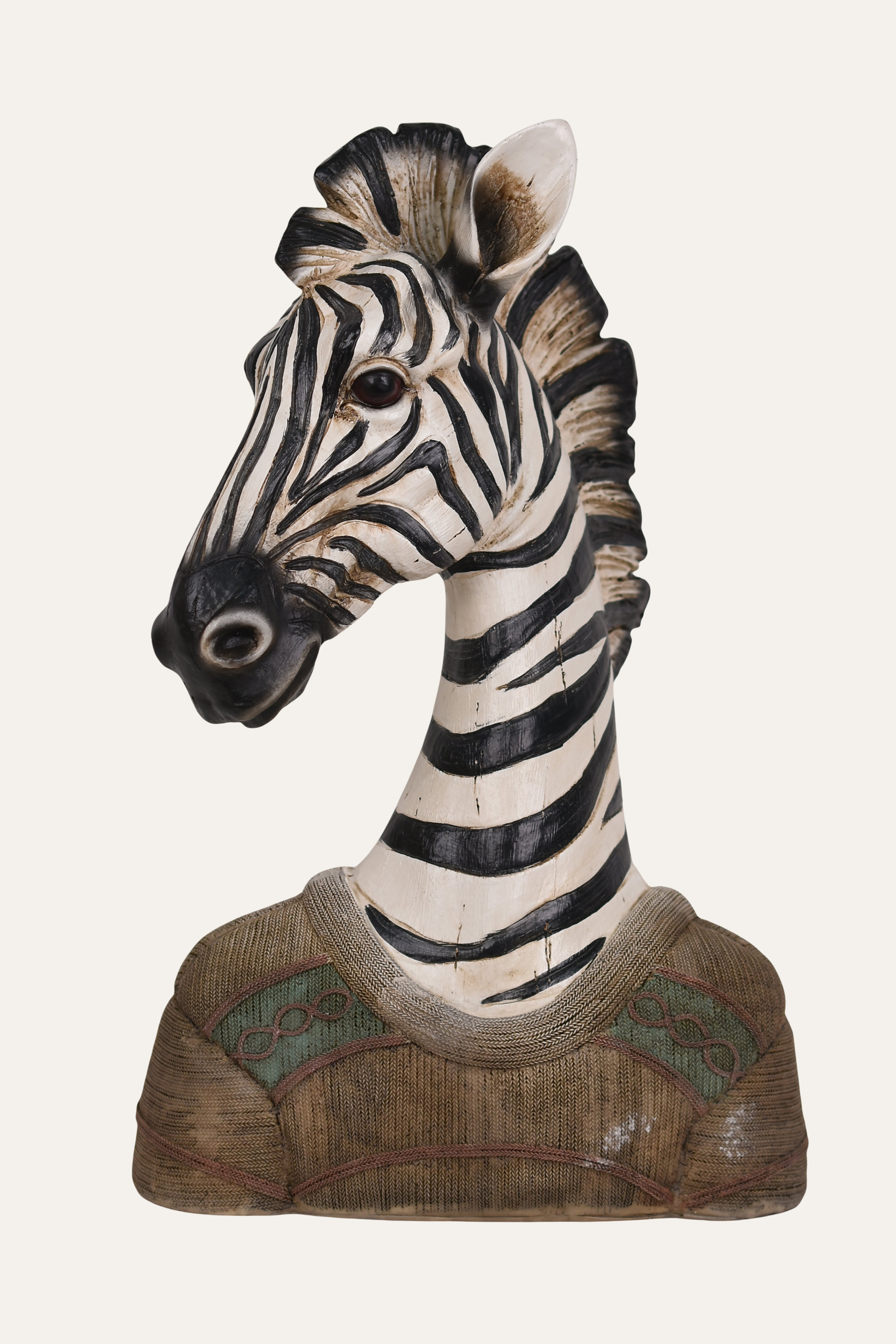 zebra head resin decor